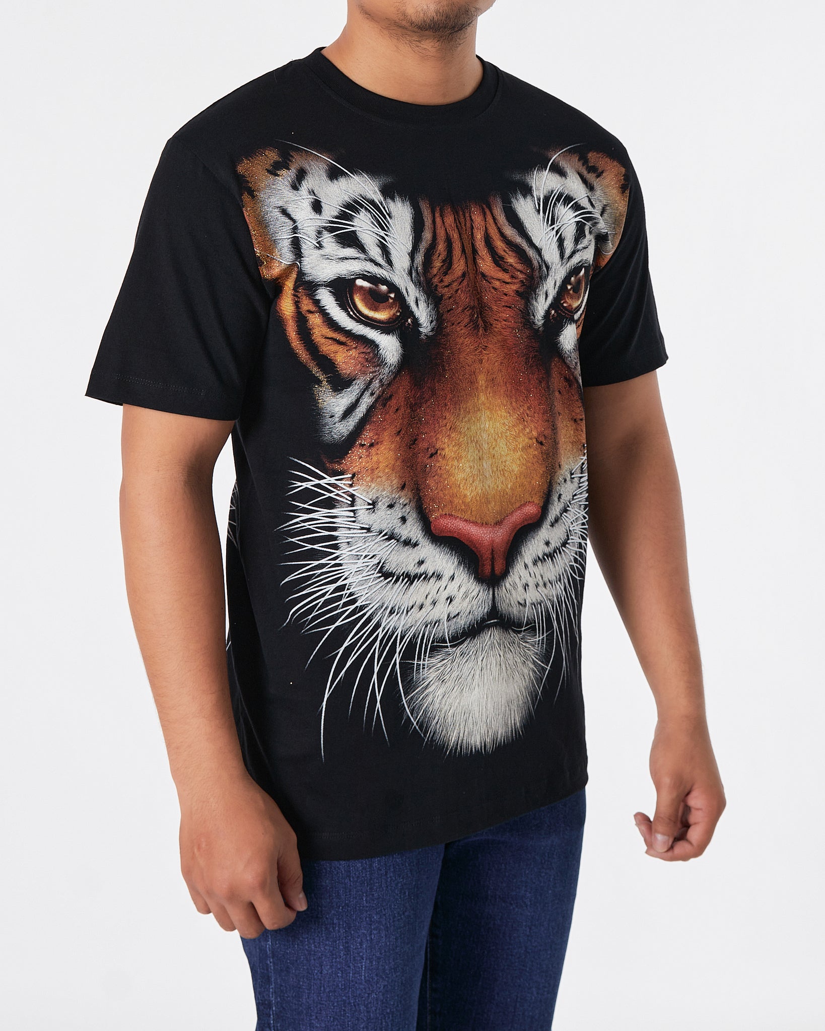THA Tiger Front & Back Printed Men Over Size T-Shirt 16.90