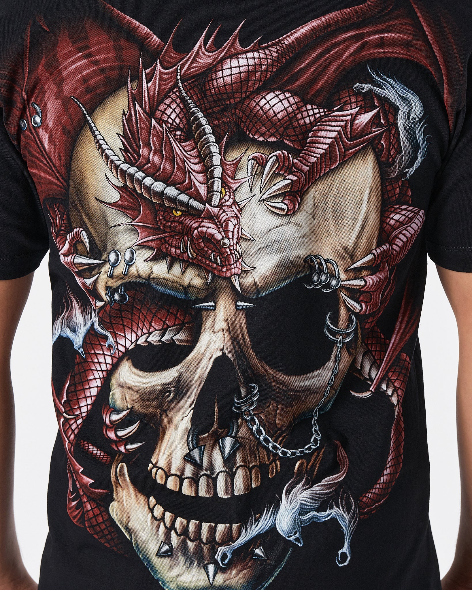 THA Skull Front & Back Printed Men Over Size T-Shirt 17.50