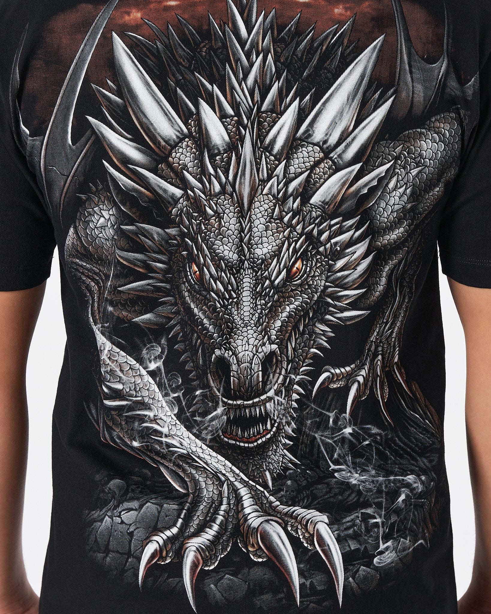THA Dragon Front & Back Printed Men Over Size T-Shirt 15.90