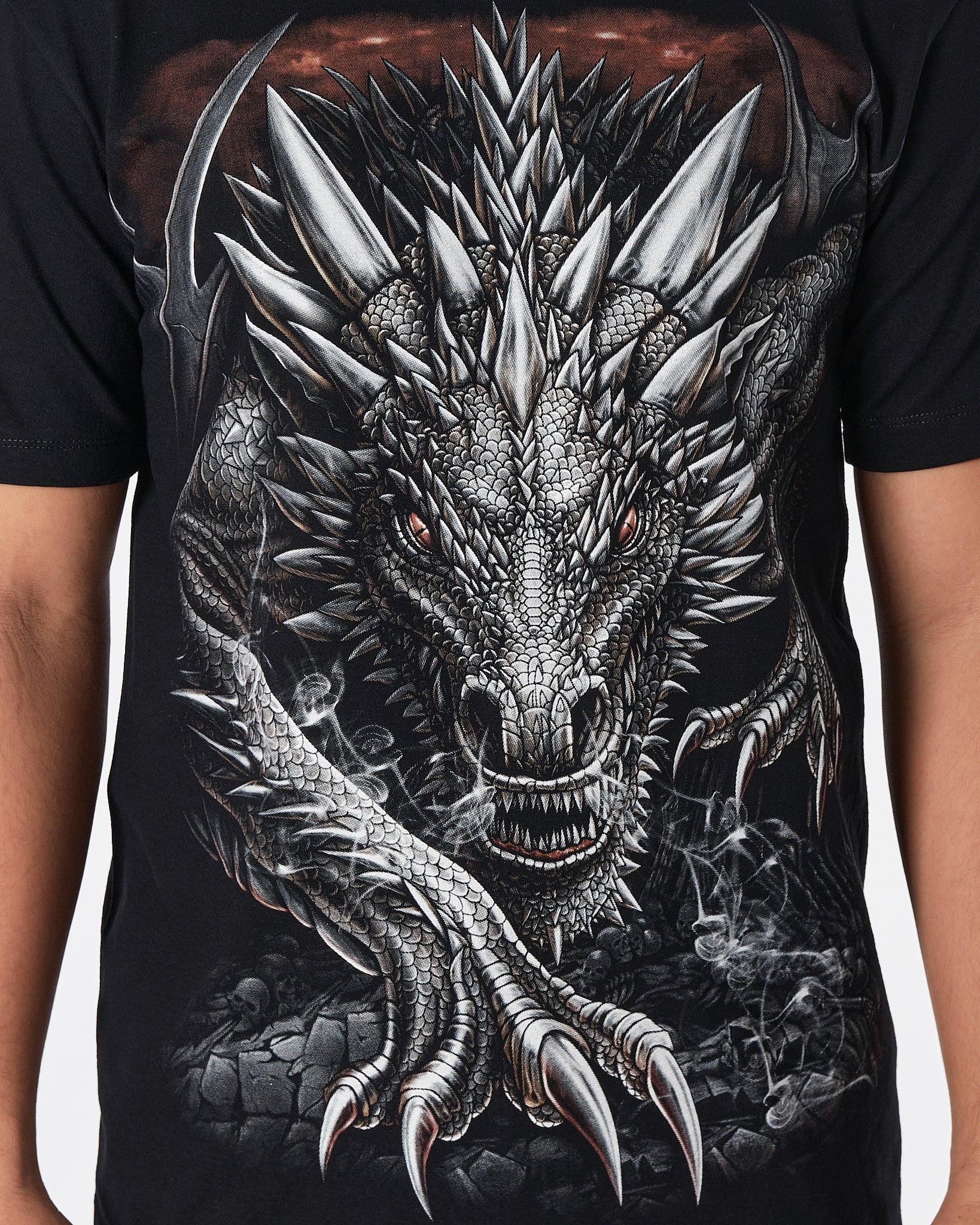 THA Dragon Front & Back Printed Men Over Size T-Shirt 15.90