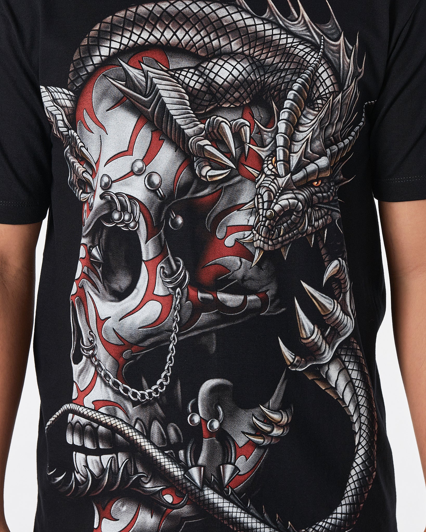 THA Skull Front & Back Printed Men Over Size T-Shirt 16.90