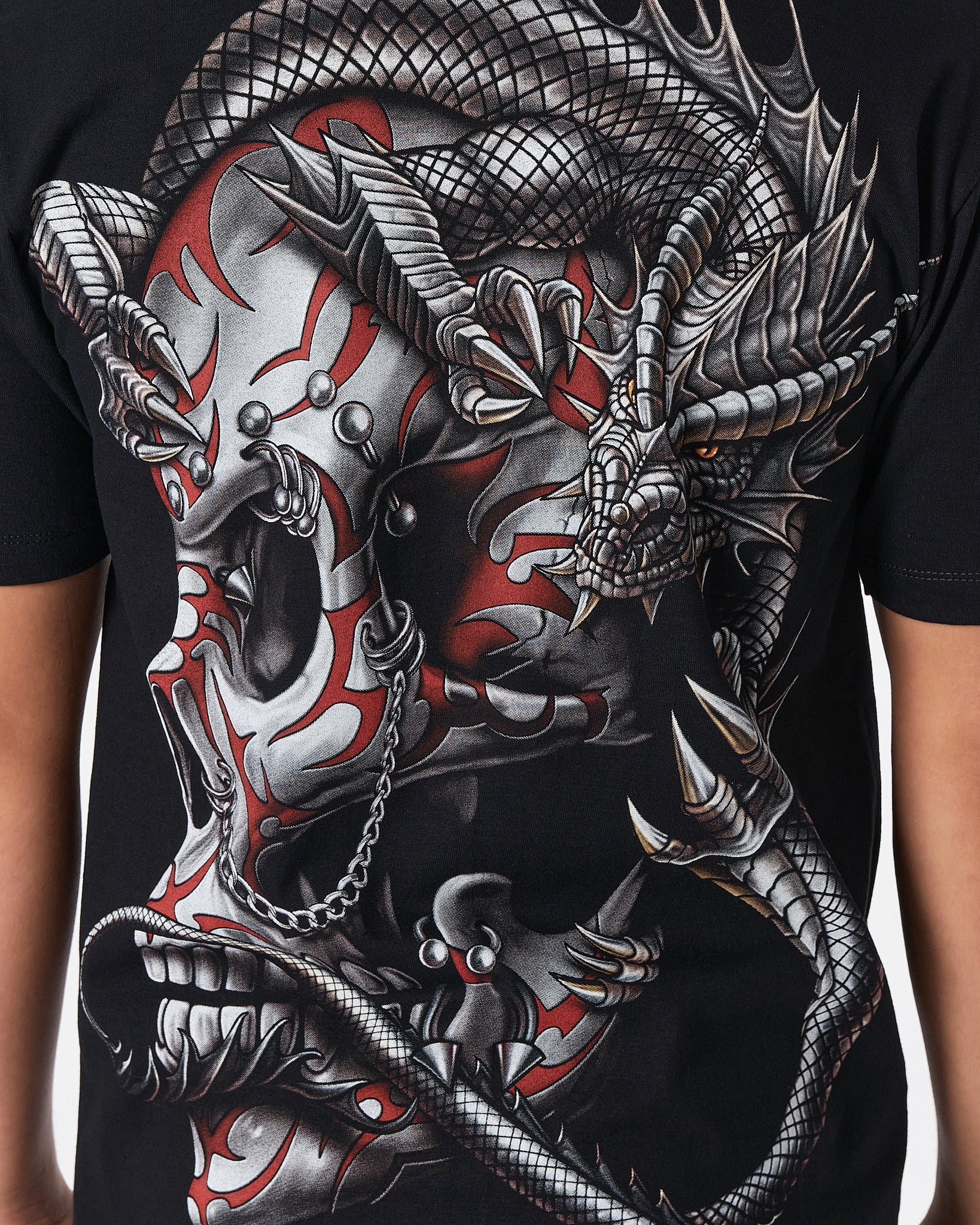THA Skull Front & Back Printed Men Over Size T-Shirt 16.90