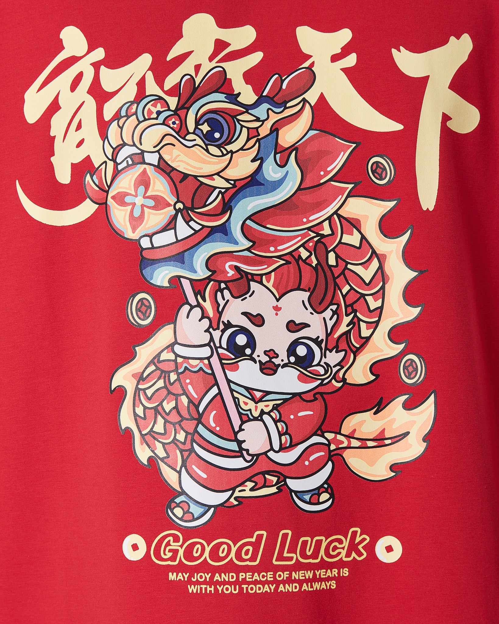 MOI Year Of The Dragon Unisex Red T-Shirt 13.90