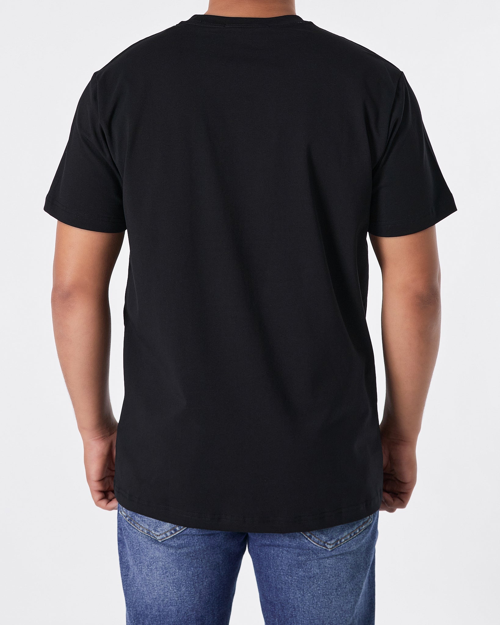 TH Logo Printed Men Black T-Shirt 14.90