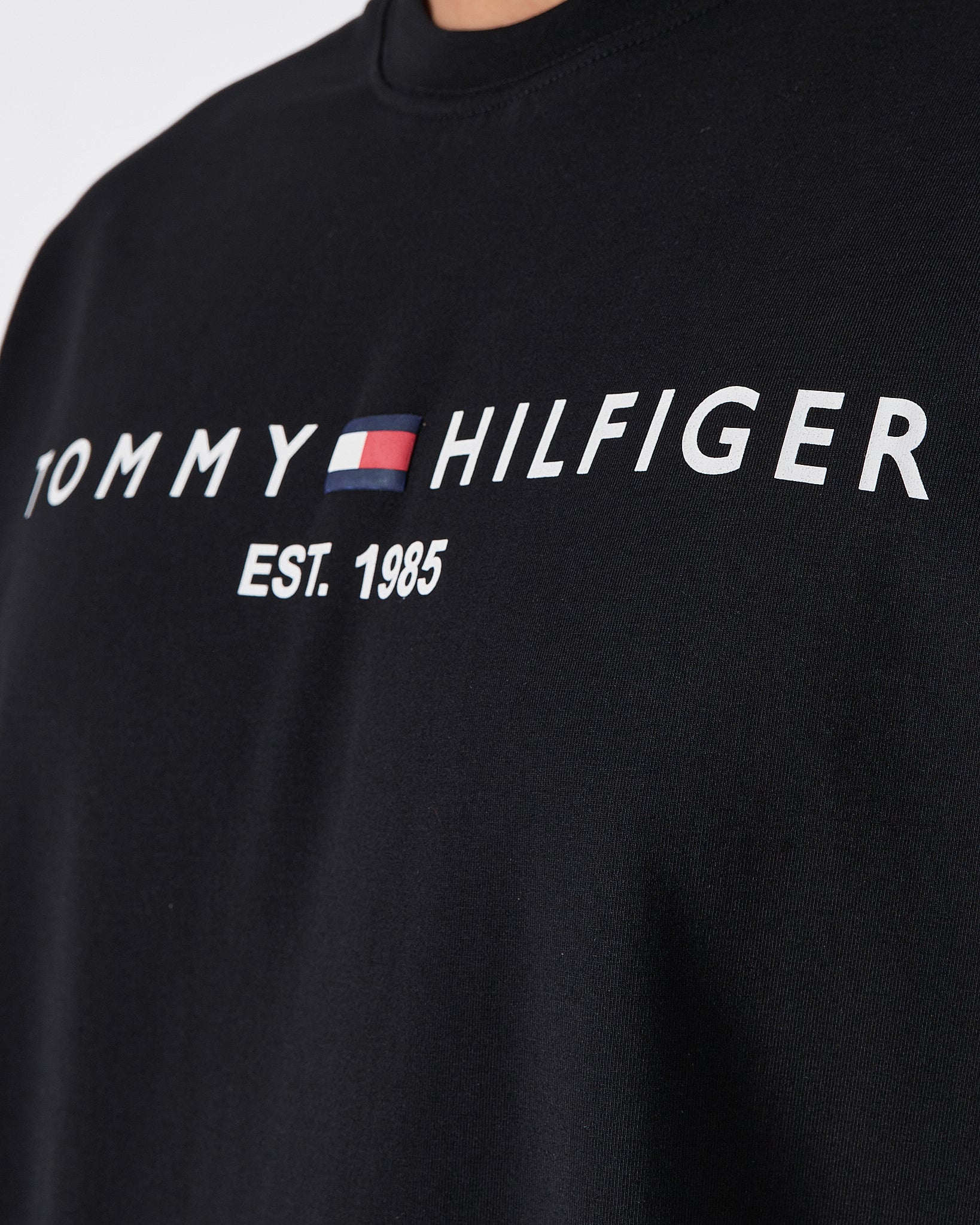 TH Logo Printed Men Black T-Shirt 14.90