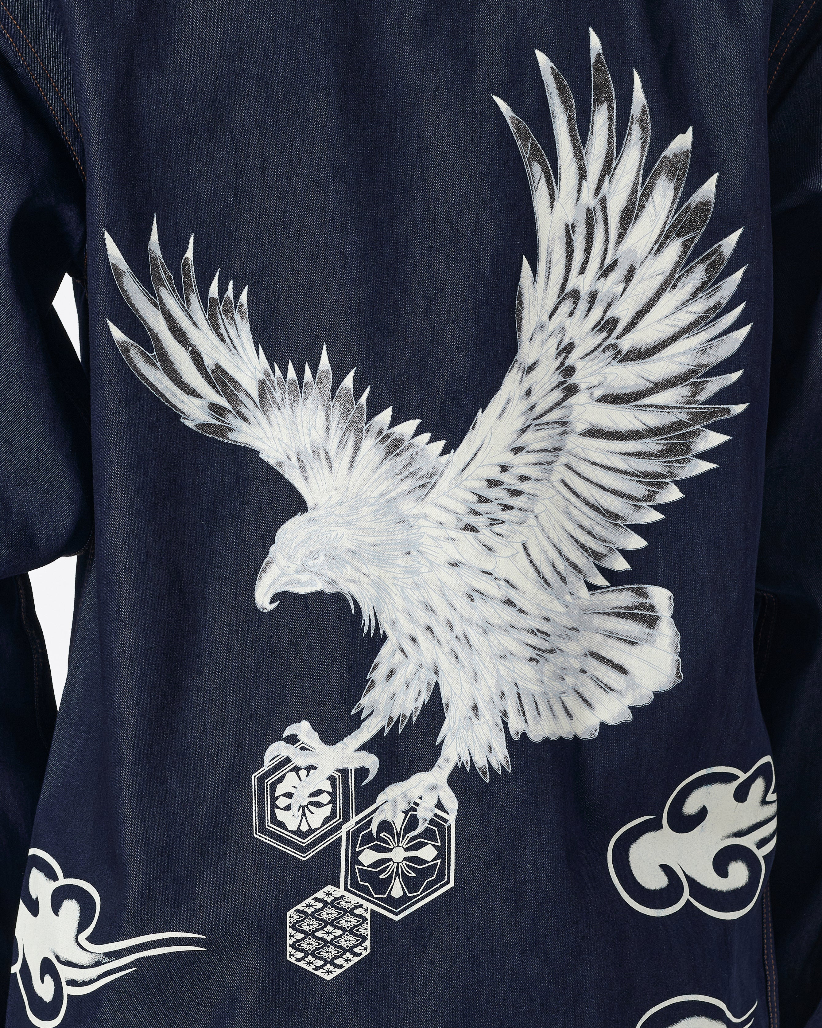 Taka Eagle Print Men Denim Long Sleeve Shirt 34.90