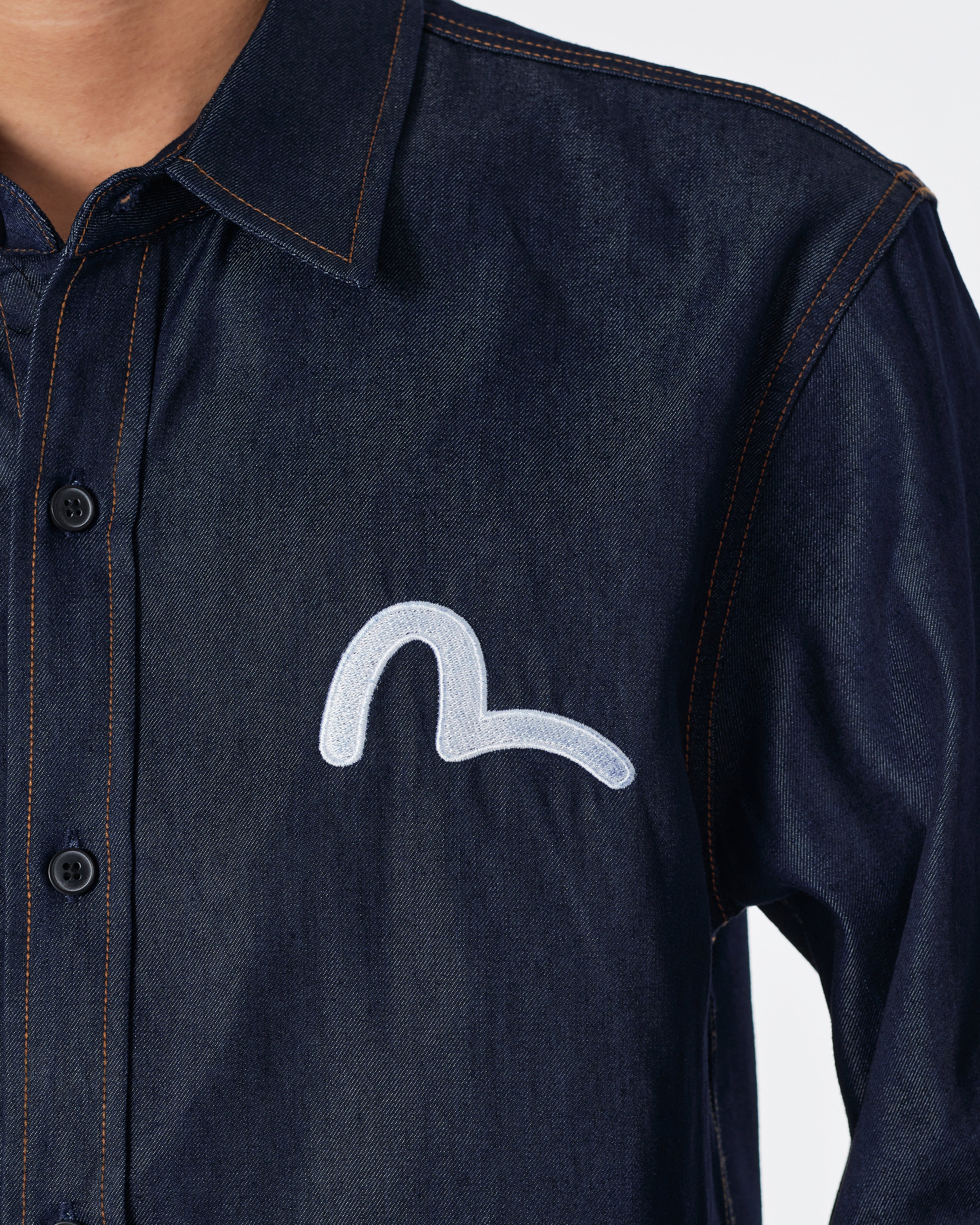 Taka Eagle Print Men Denim Long Sleeve Shirt 34.90