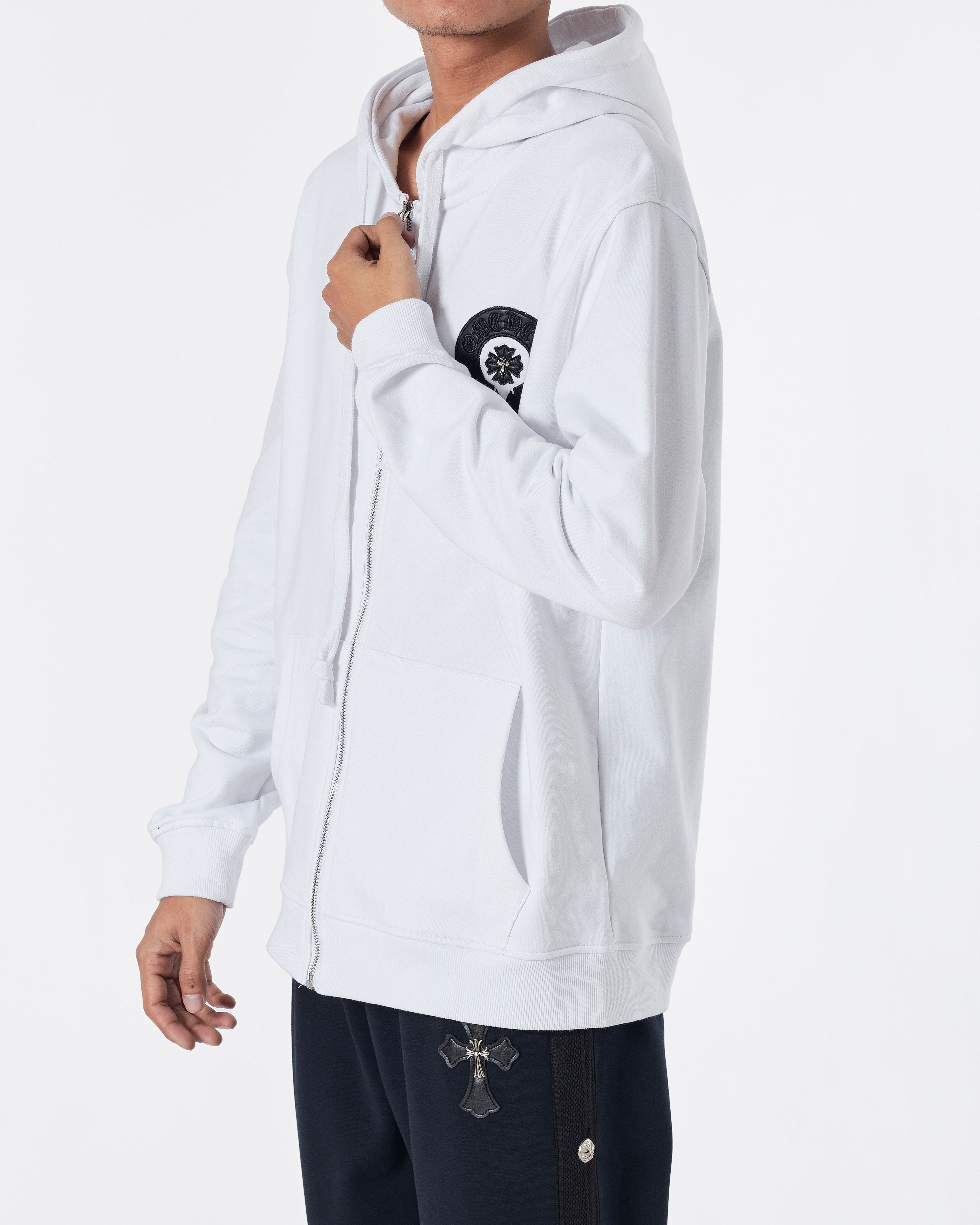 Cross Back Logo Embroidered Men Hoodie Zipped 44.90