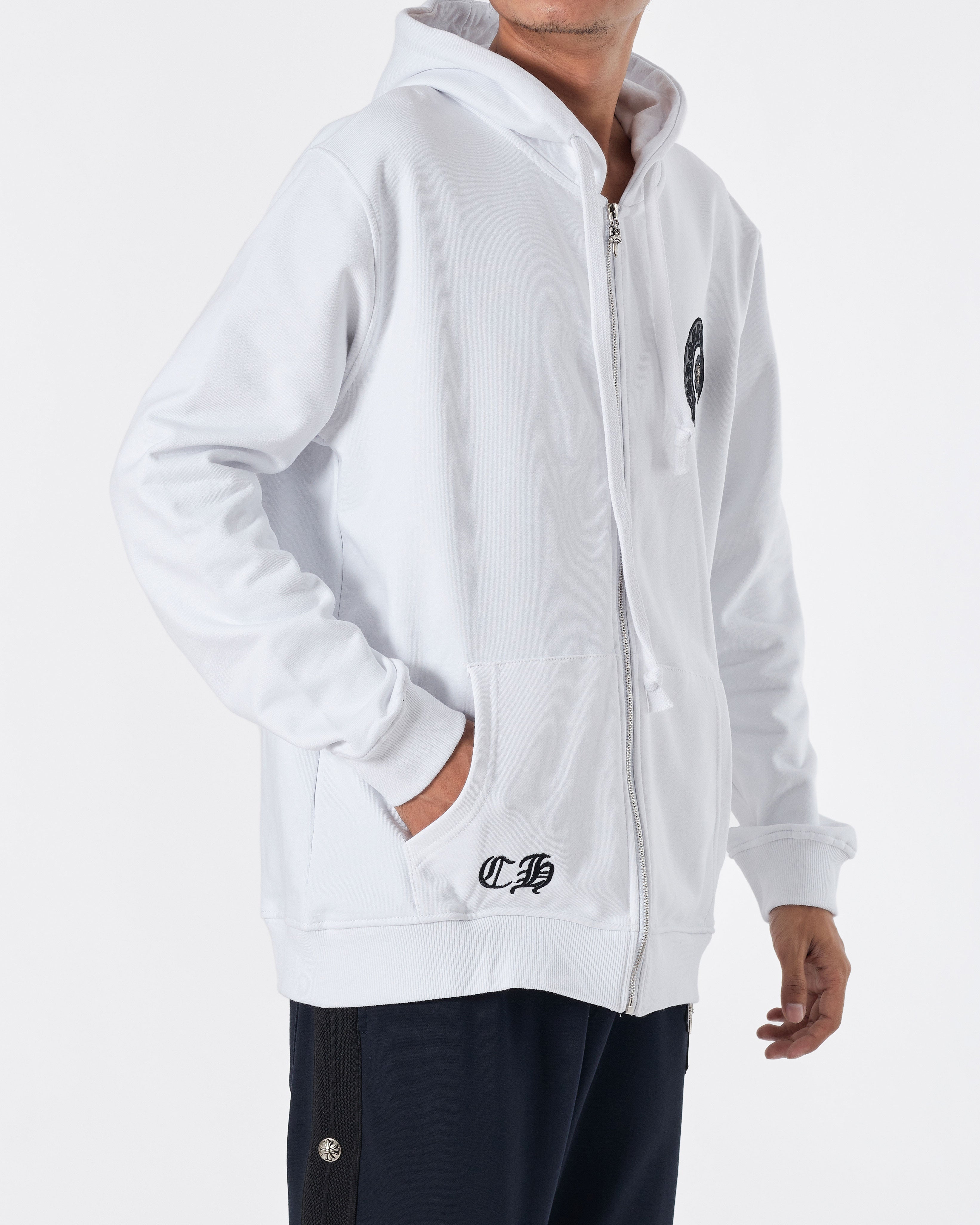 Cross Back Logo Embroidered Men Hoodie Zipped 44.90