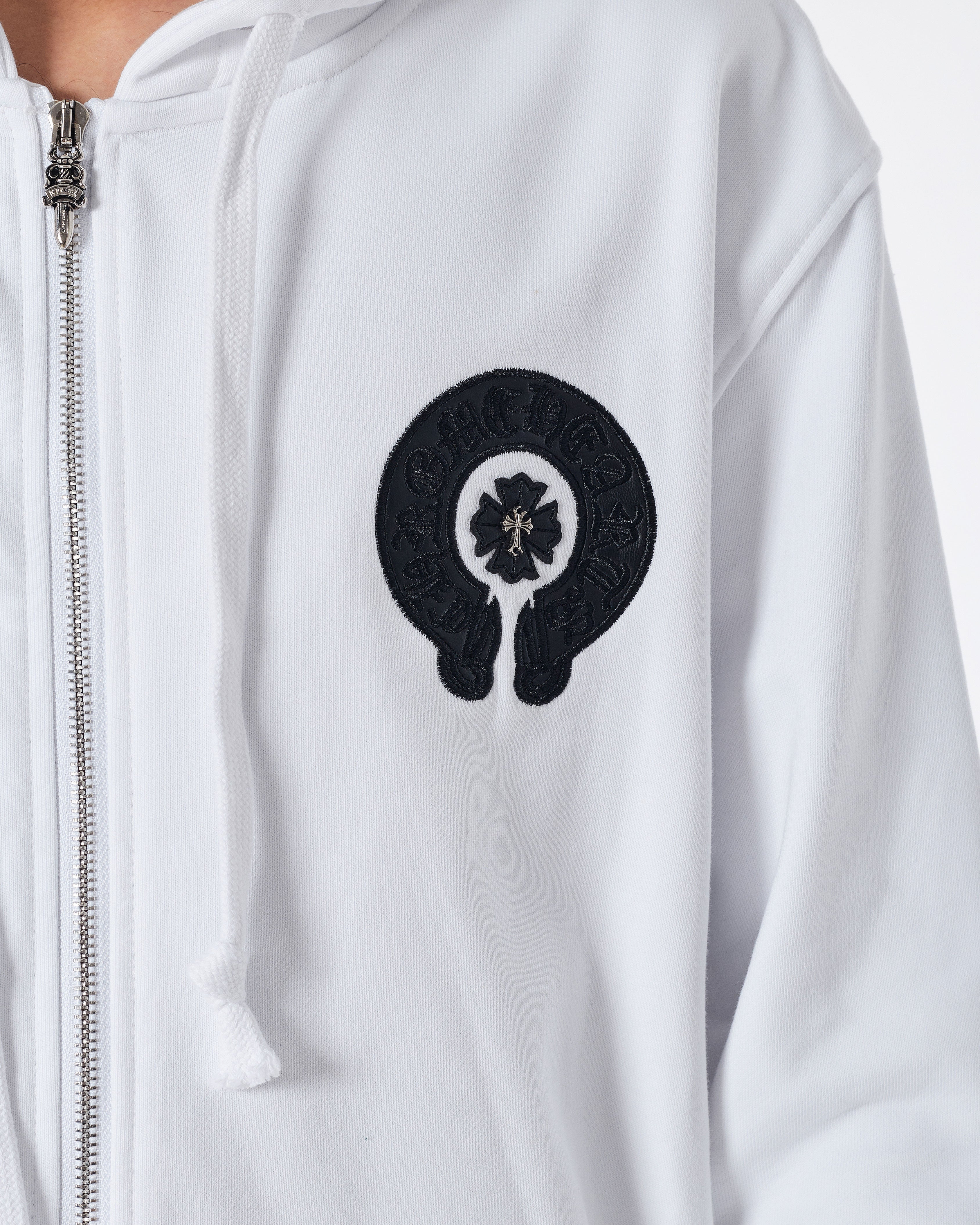 Cross Back Logo Embroidered Men Hoodie Zipped 44.90