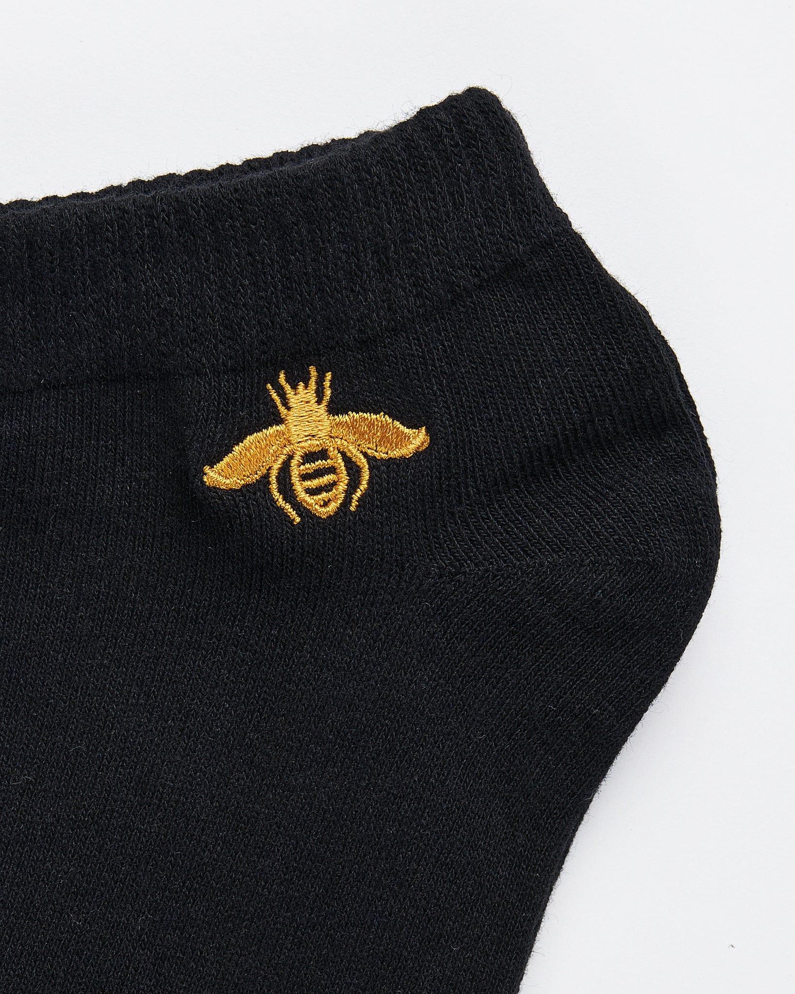 GUC Bee Embroidered Black Low Cut 1 Pairs Socks 1.90