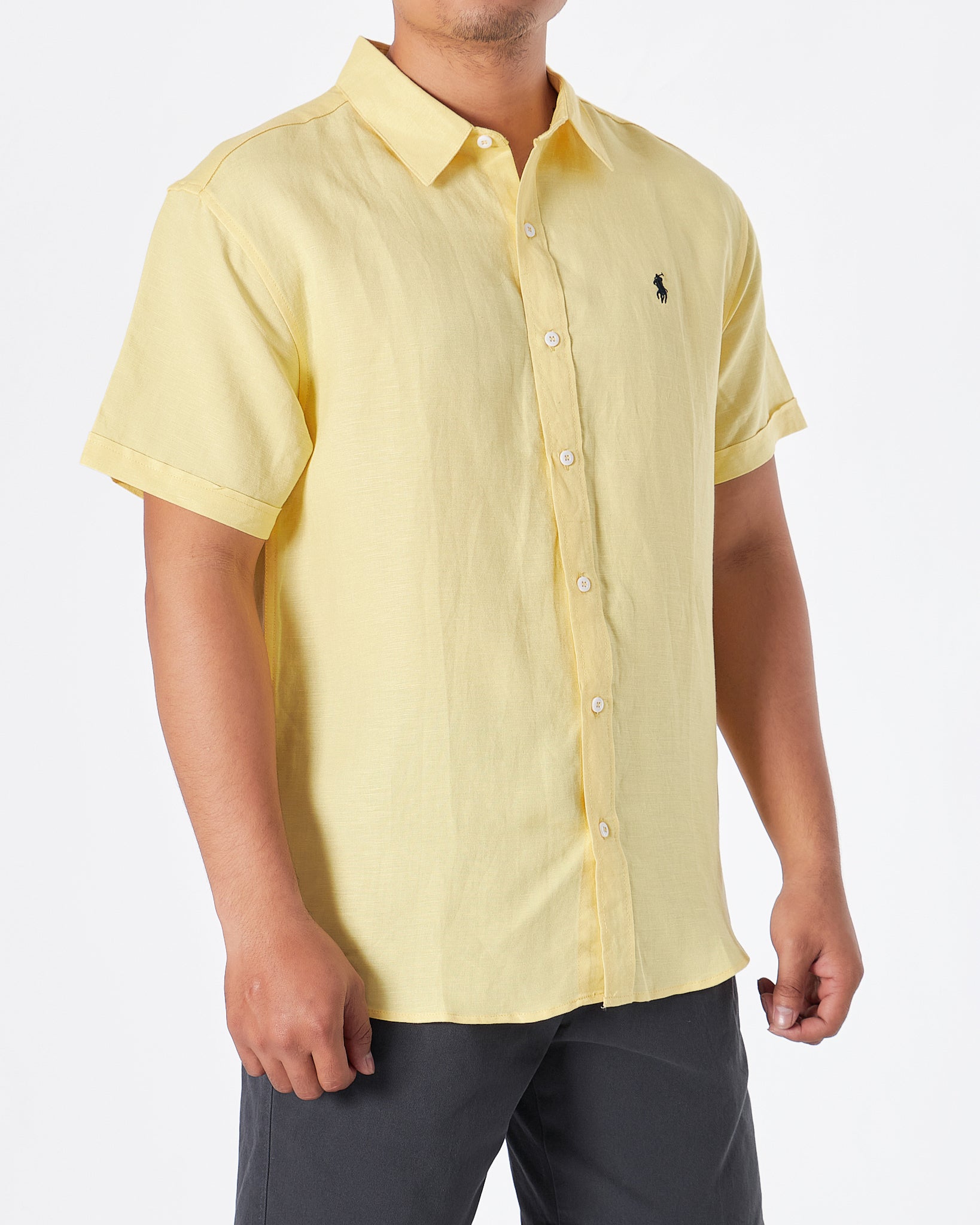 RL Cotton Men Yellow Shirts Short Sleeve 28.90