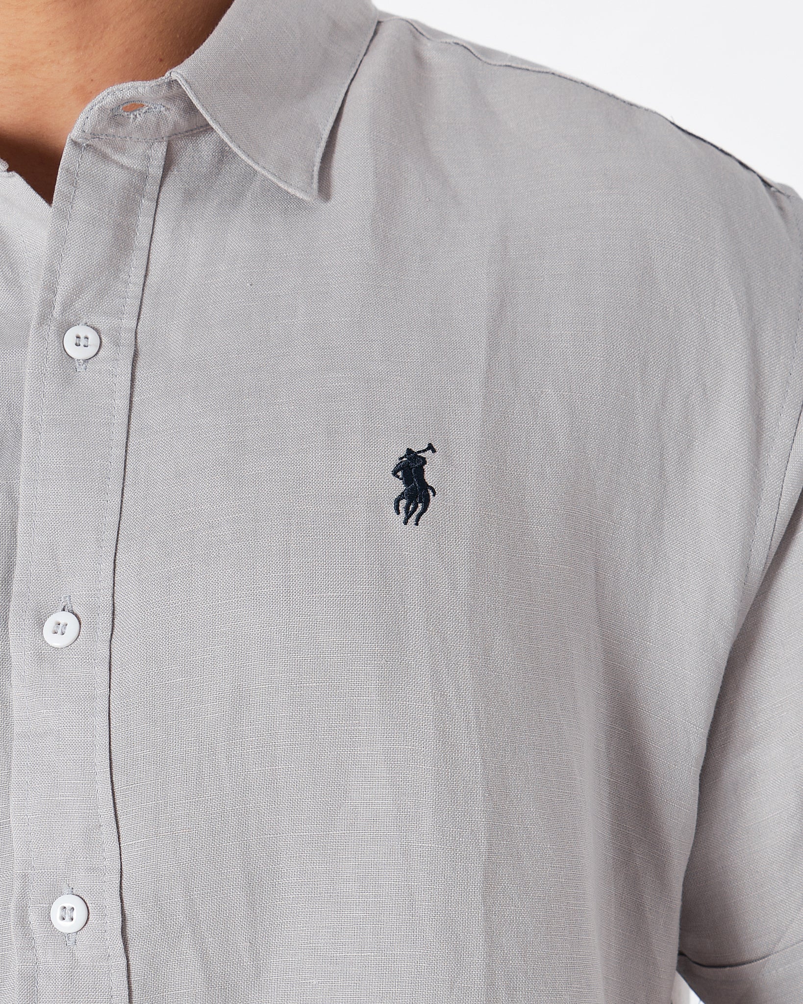 RL Cotton Men Grey Shirts Short Sleeve 28.90