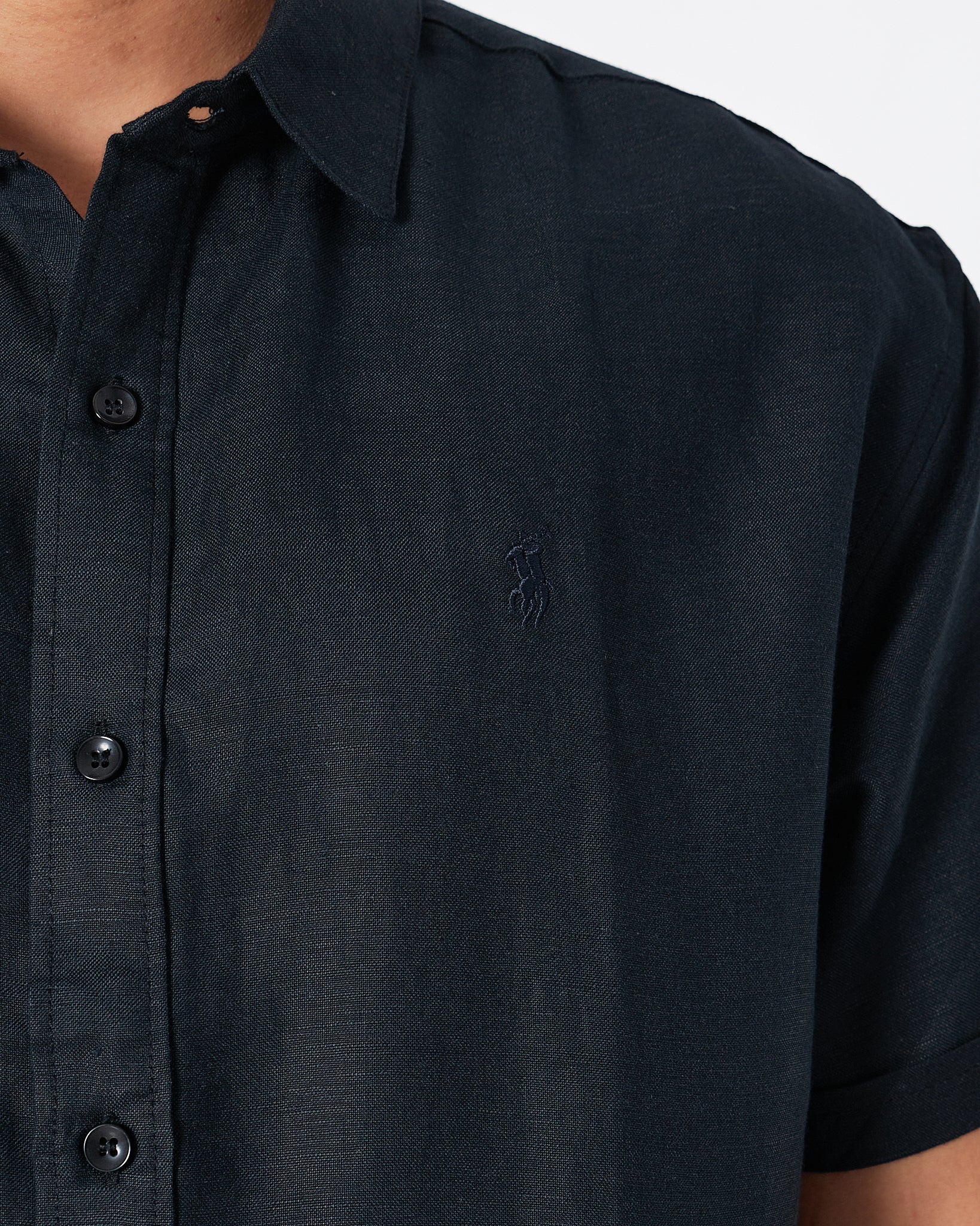 RL Cotton Men Black Shirts Short Sleeve 28.90