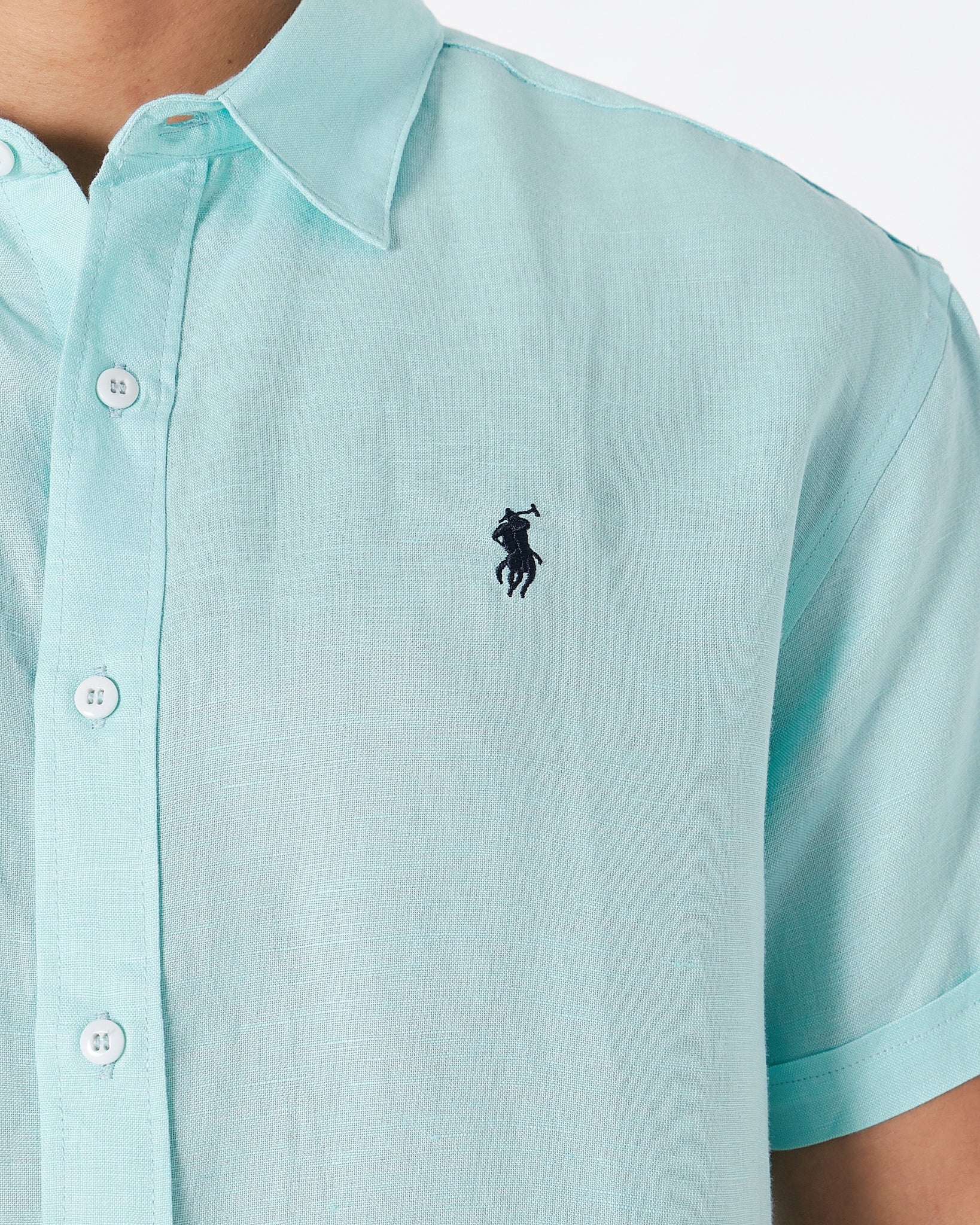 RL Cotton Men Green Shirts Short Sleeve 28.90