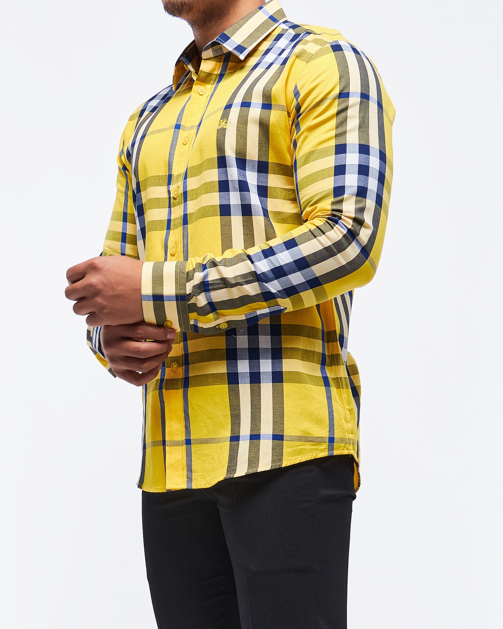 Check Stretch Men Shirt Long Sleeve 25.90