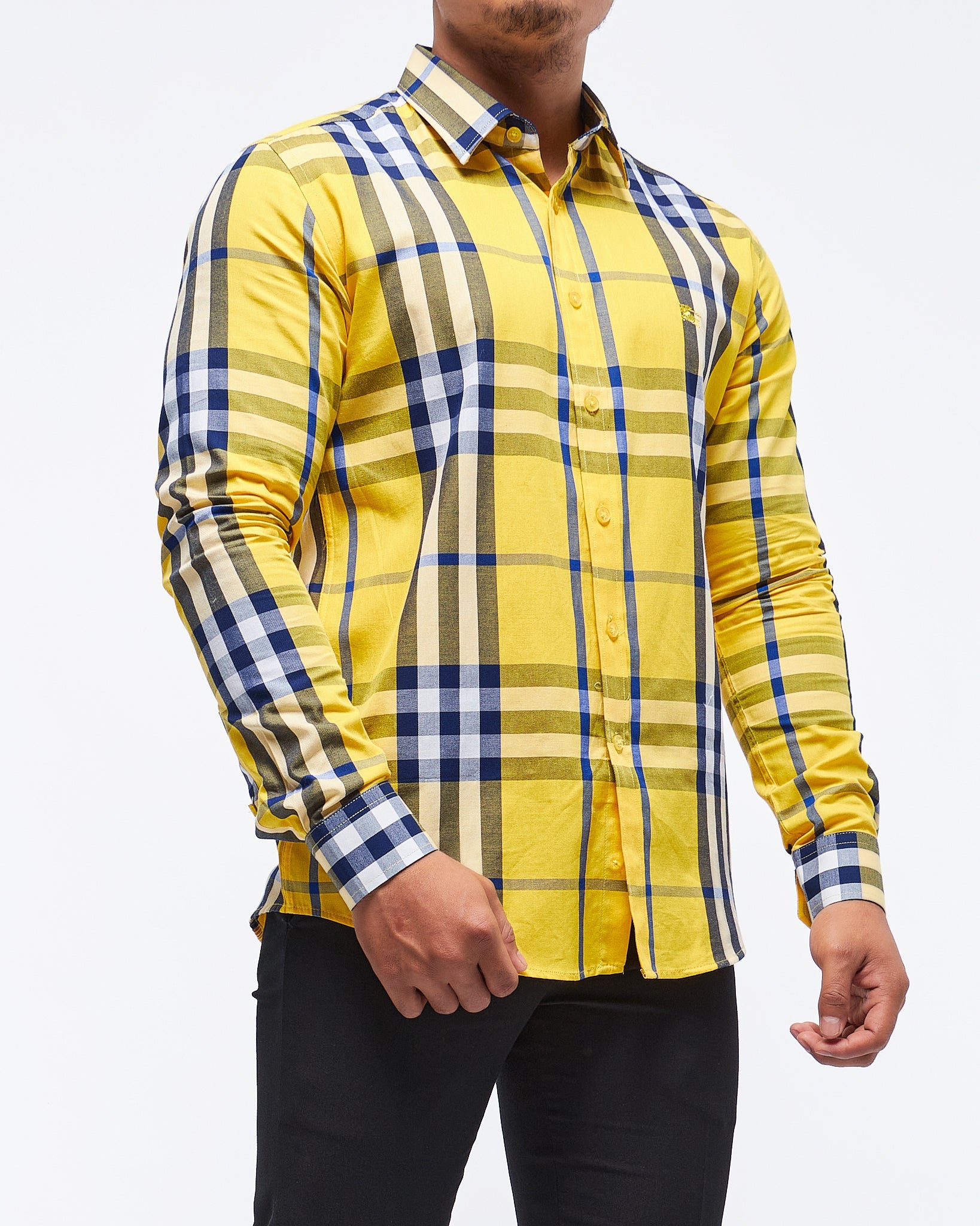 Check Stretch Men Shirt Long Sleeve 25.90