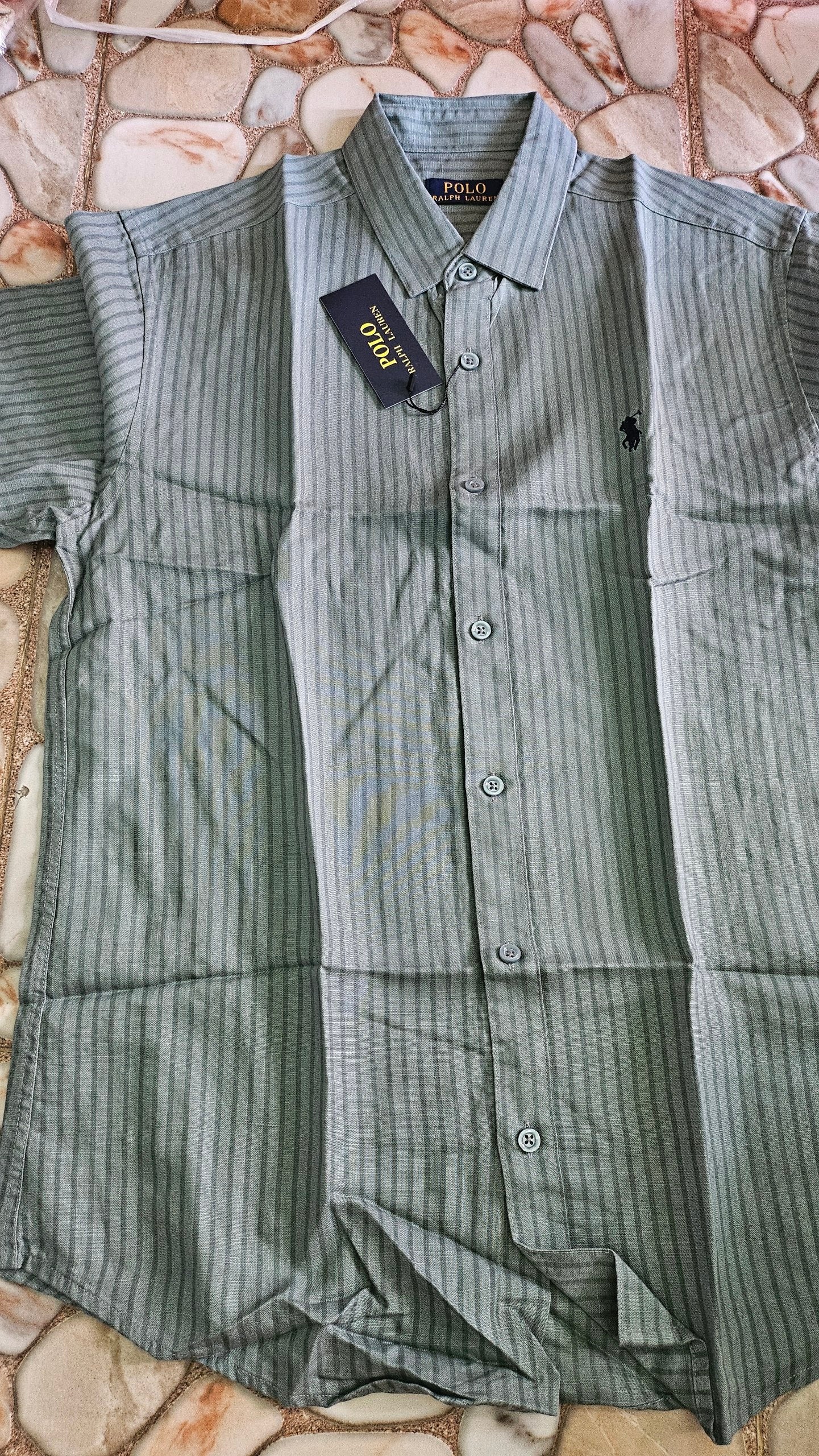 RL Men Striped Shirt Short Sleeve 19.90