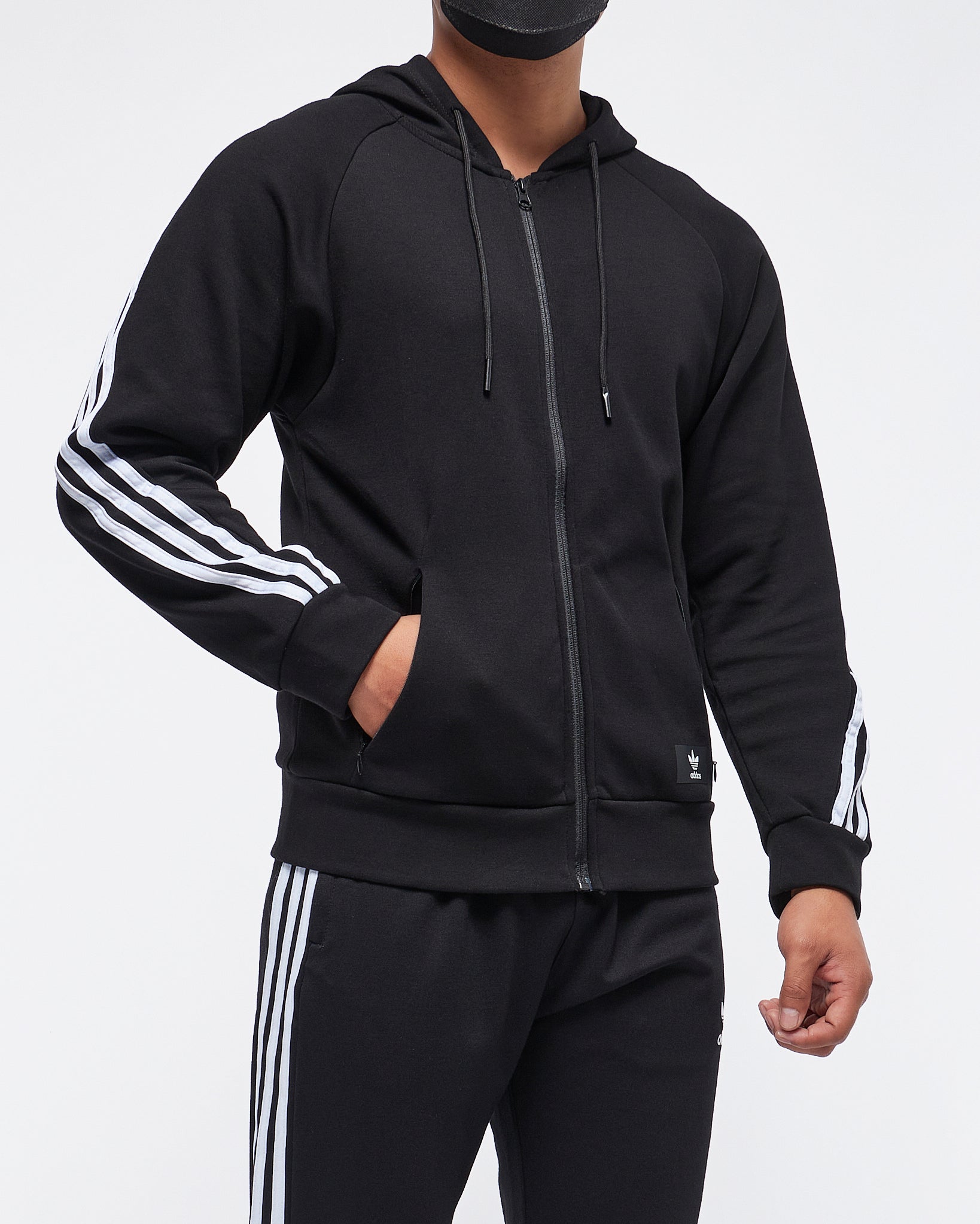 MOI OUTFIT-AD 3 Striped Unisex Hoodie Zipped 30.90