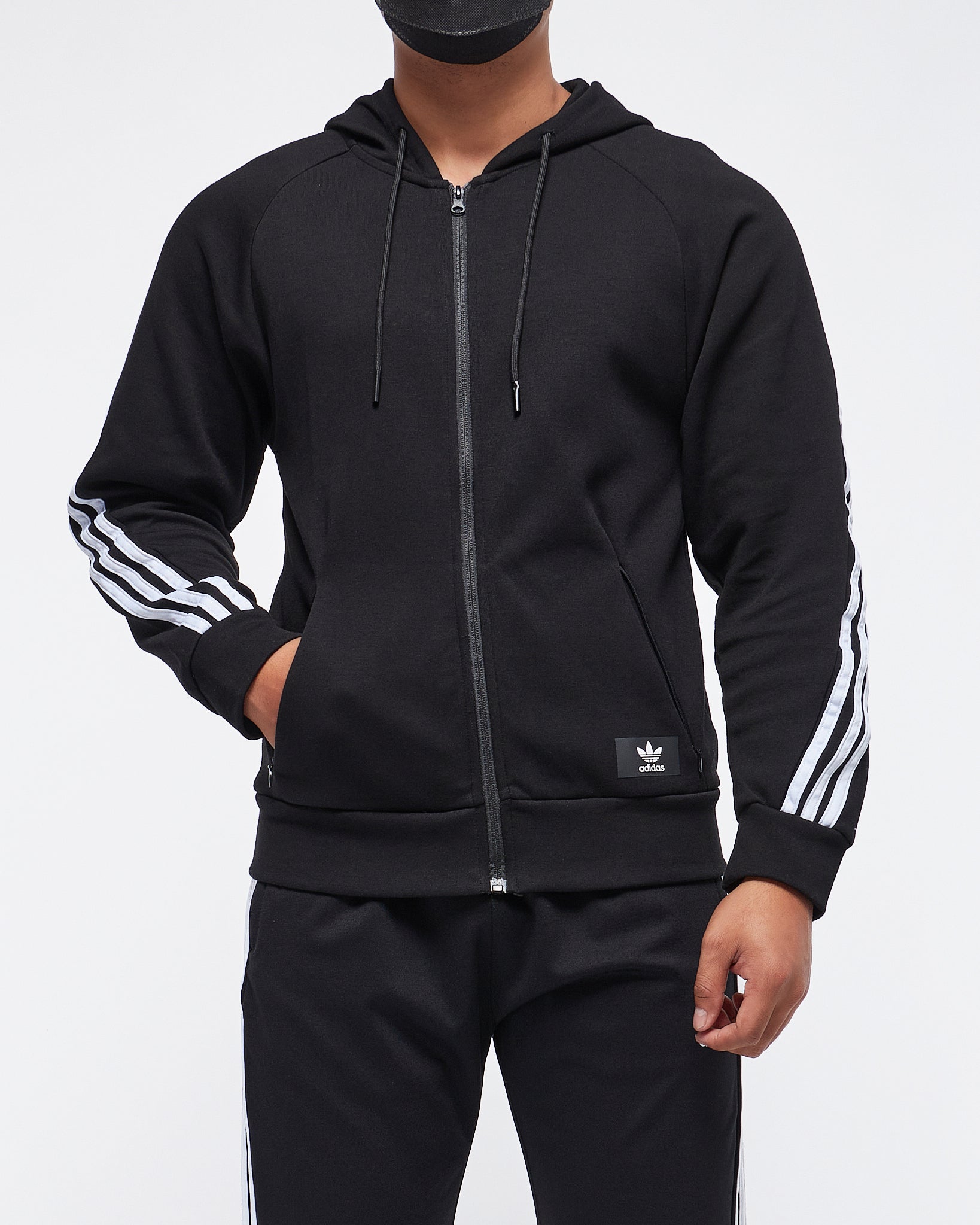 MOI OUTFIT-AD 3 Striped Unisex Hoodie Zipped 30.90