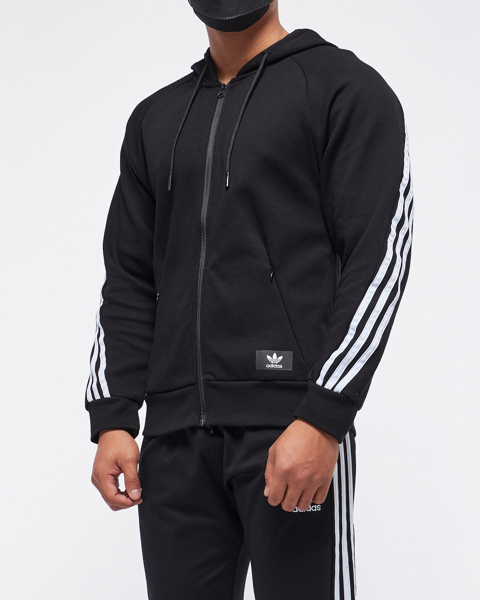 MOI OUTFIT-AD 3 Striped Unisex Hoodie Zipped 30.90