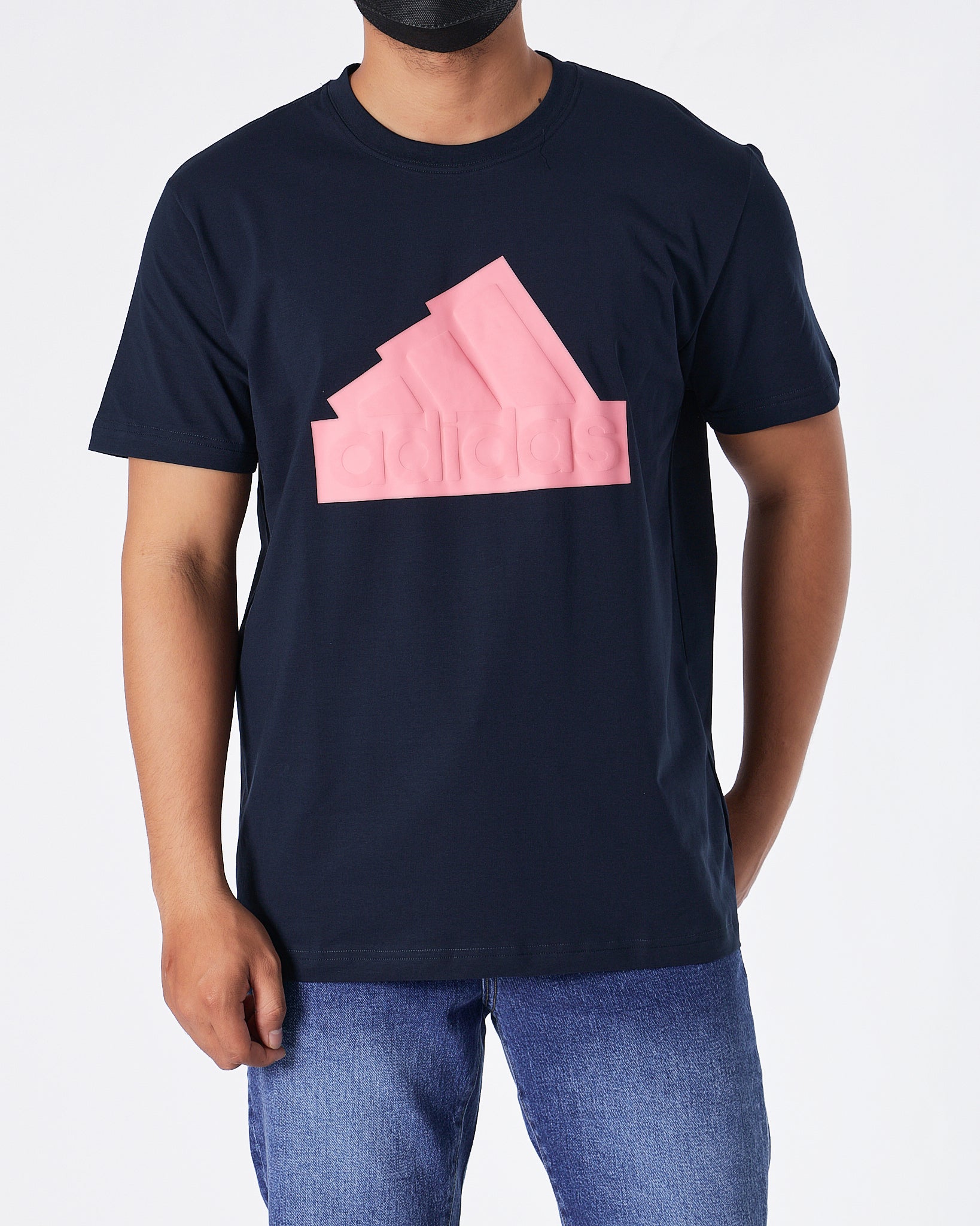 MOI OUTFIT-AD Emboss Men Blue T-Shirt 16.90