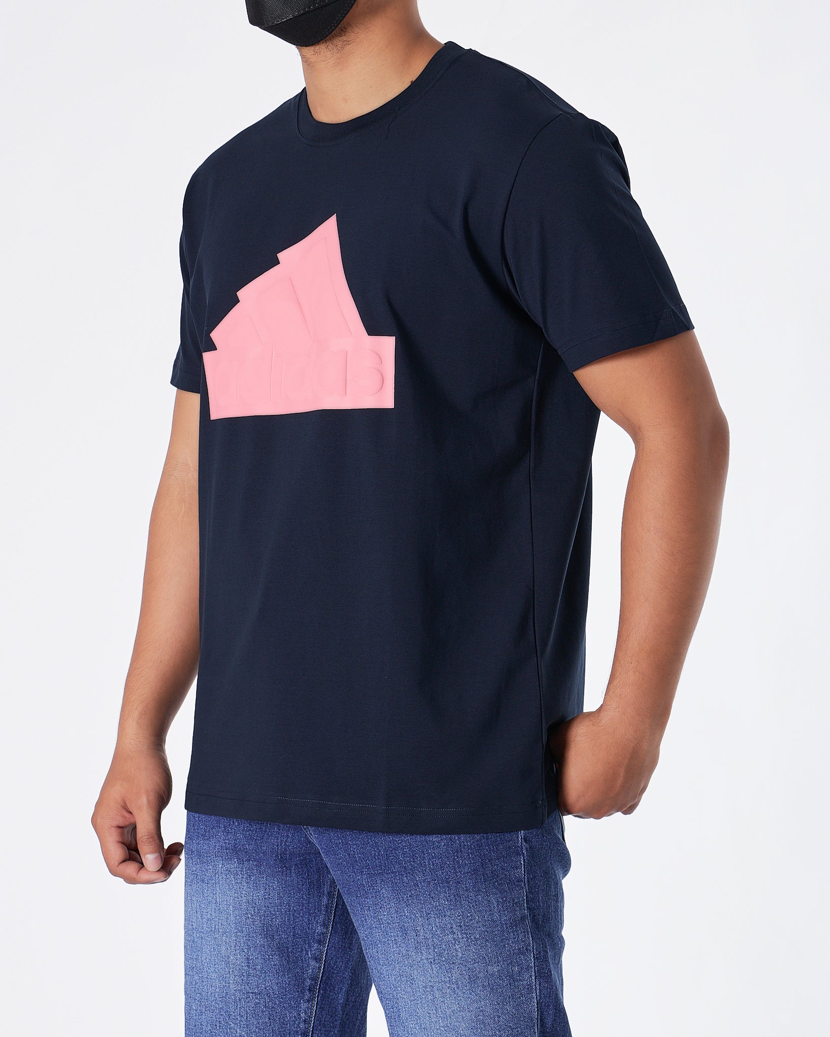 MOI OUTFIT-AD Emboss Men Blue T-Shirt 16.90