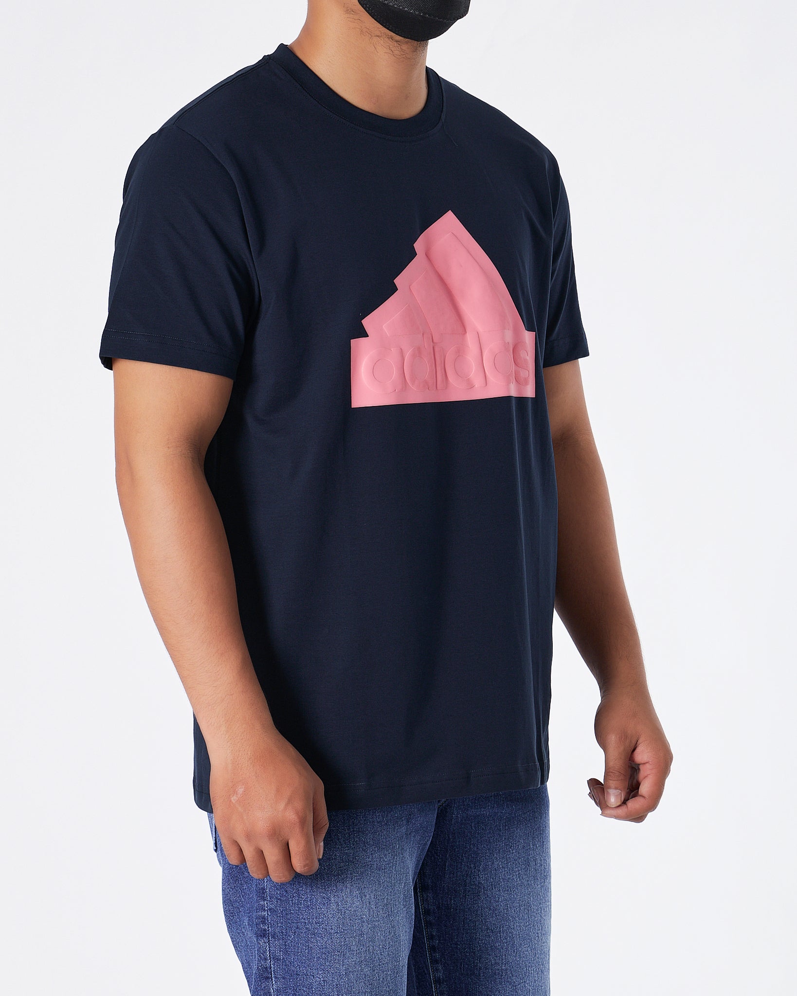 MOI OUTFIT-AD Emboss Men Blue T-Shirt 16.90