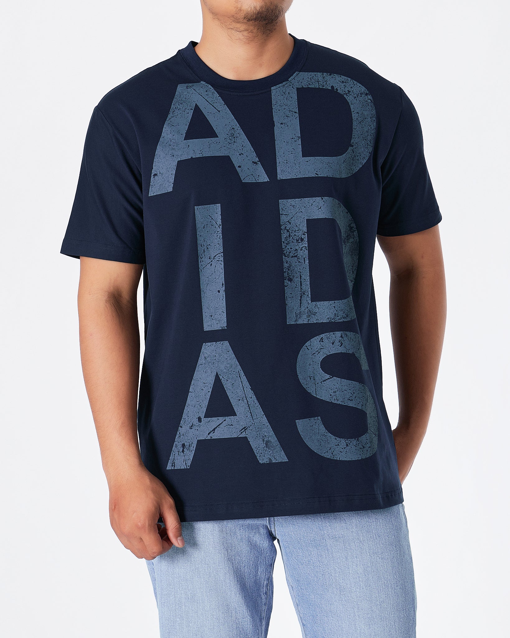 MOI OUTFIT-ADI Graphic Printed Men Blue T-Shirt 15.90