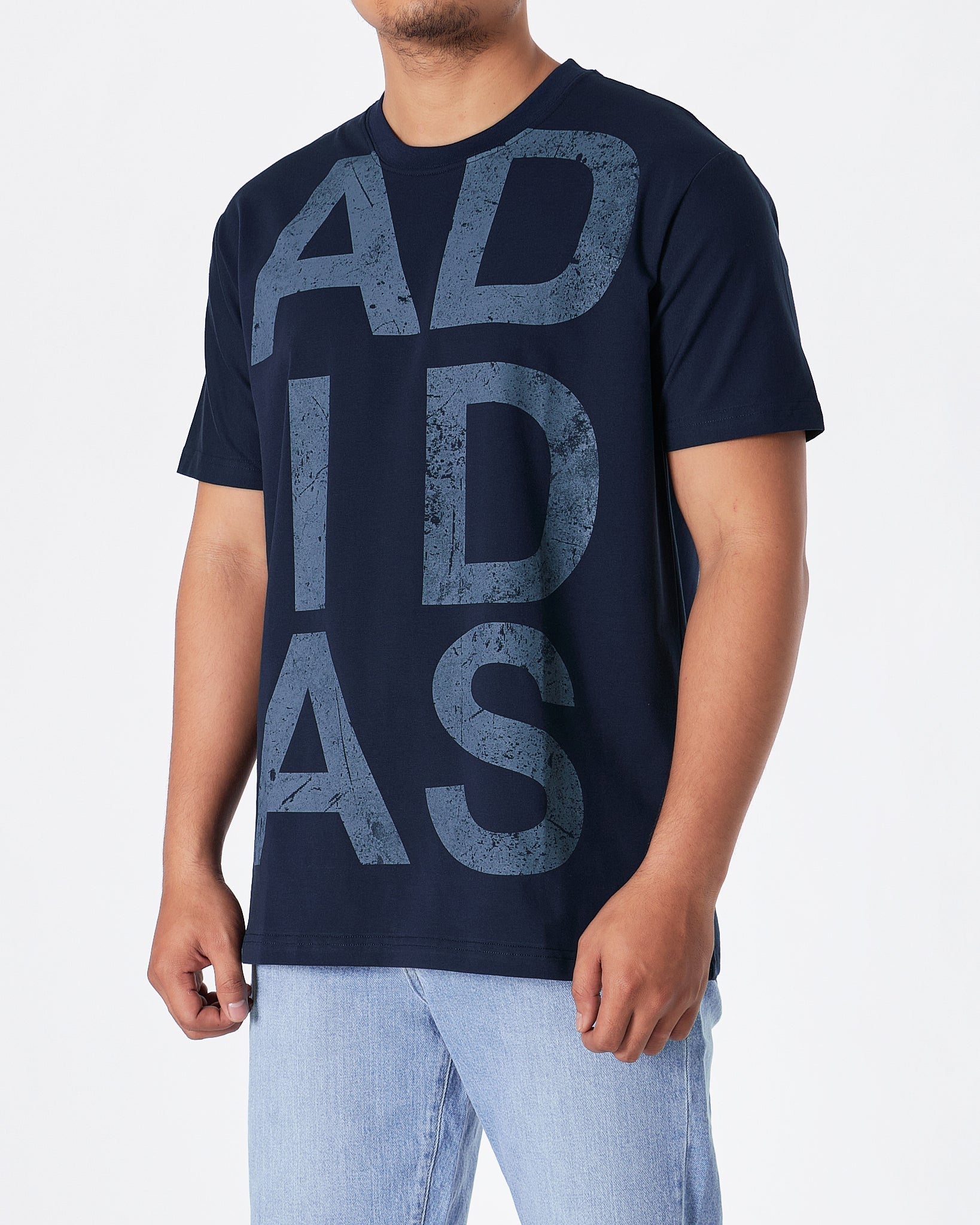 MOI OUTFIT-ADI Graphic Printed Men Blue T-Shirt 15.90