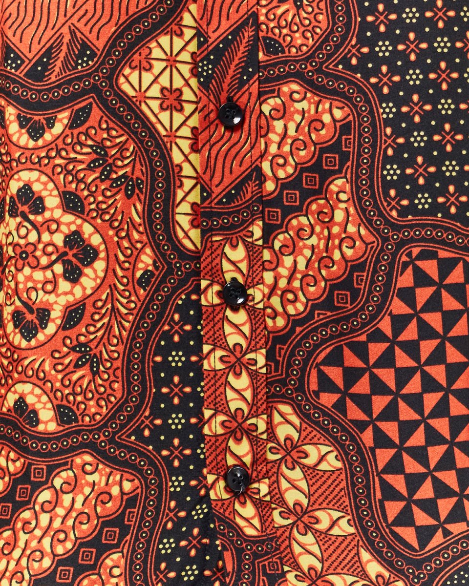 MOI OUTFIT-Antique Pattern Printed Men Shirt Long Sleeve 22.90