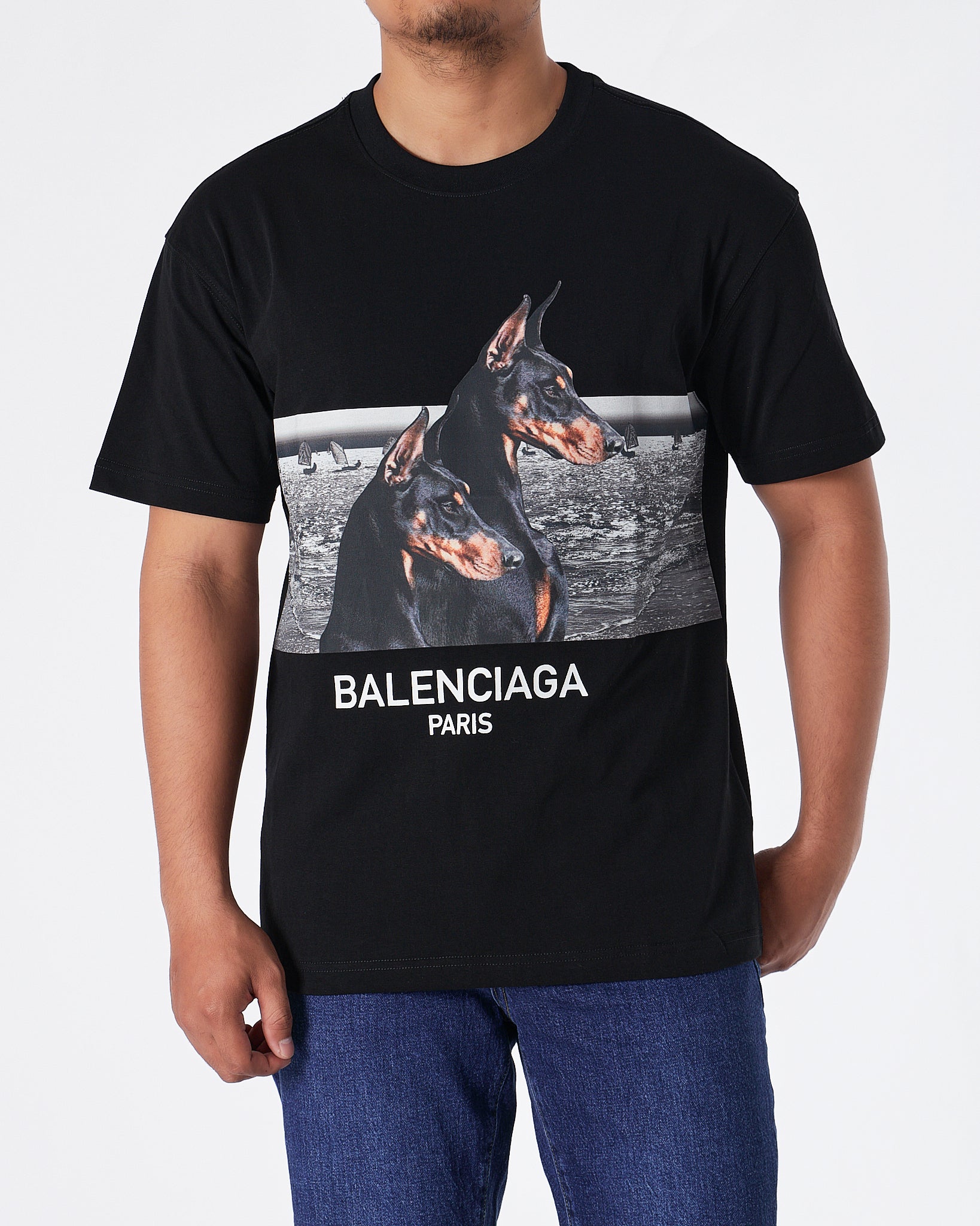 MOI OUTFIT-BAL Two Doberman Men Black T-Shirt 54.90