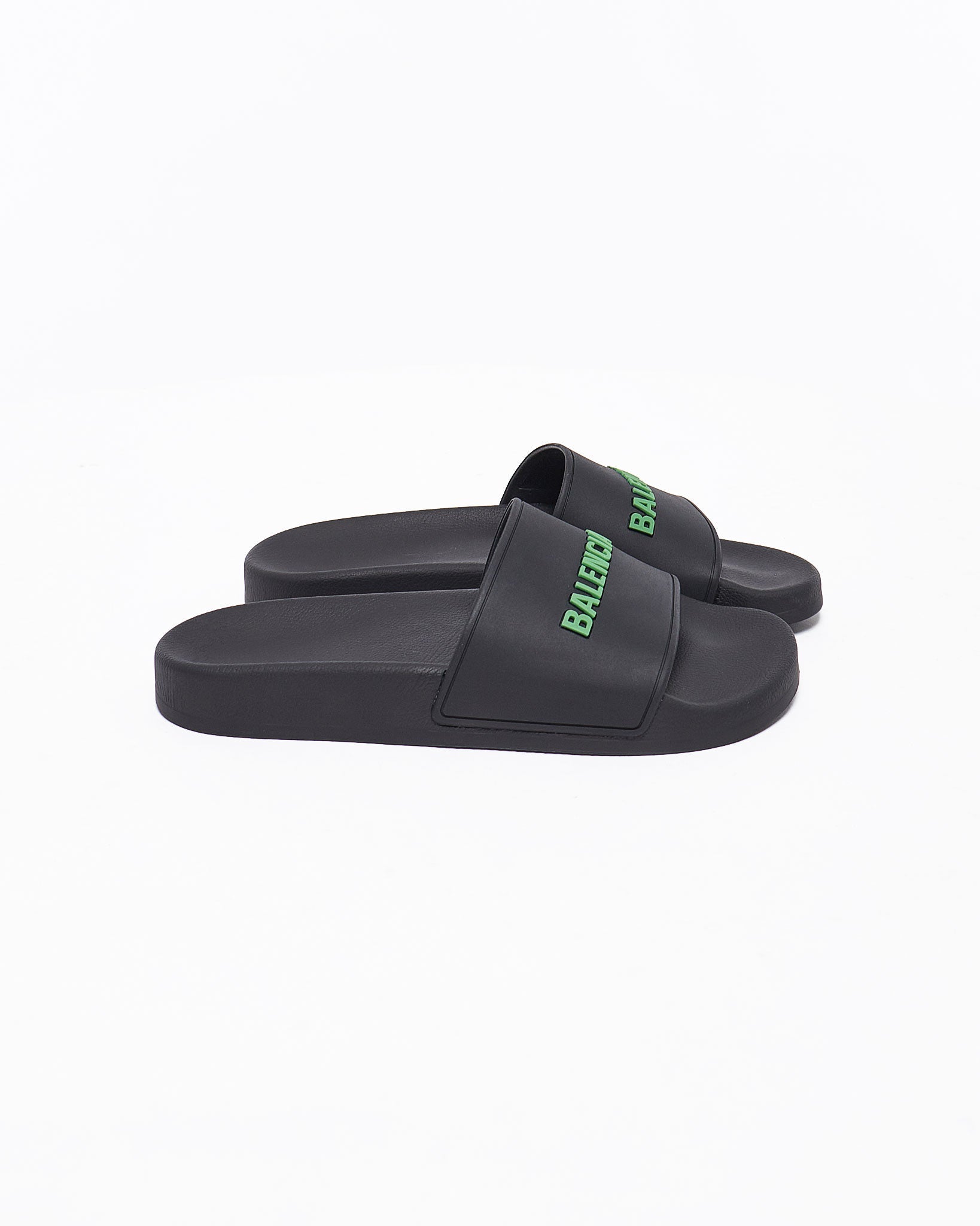 Balenciaga slides black online and green