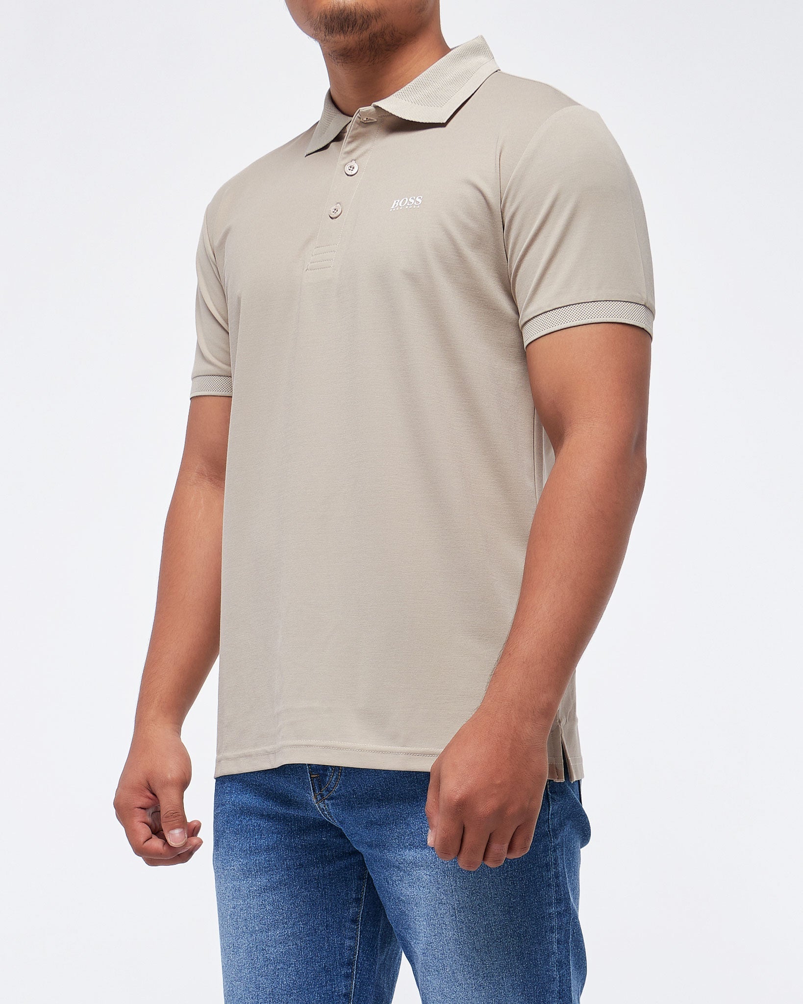 MOI OUTFIT-Boss Logo Printed Men Polo Shirt 22.90