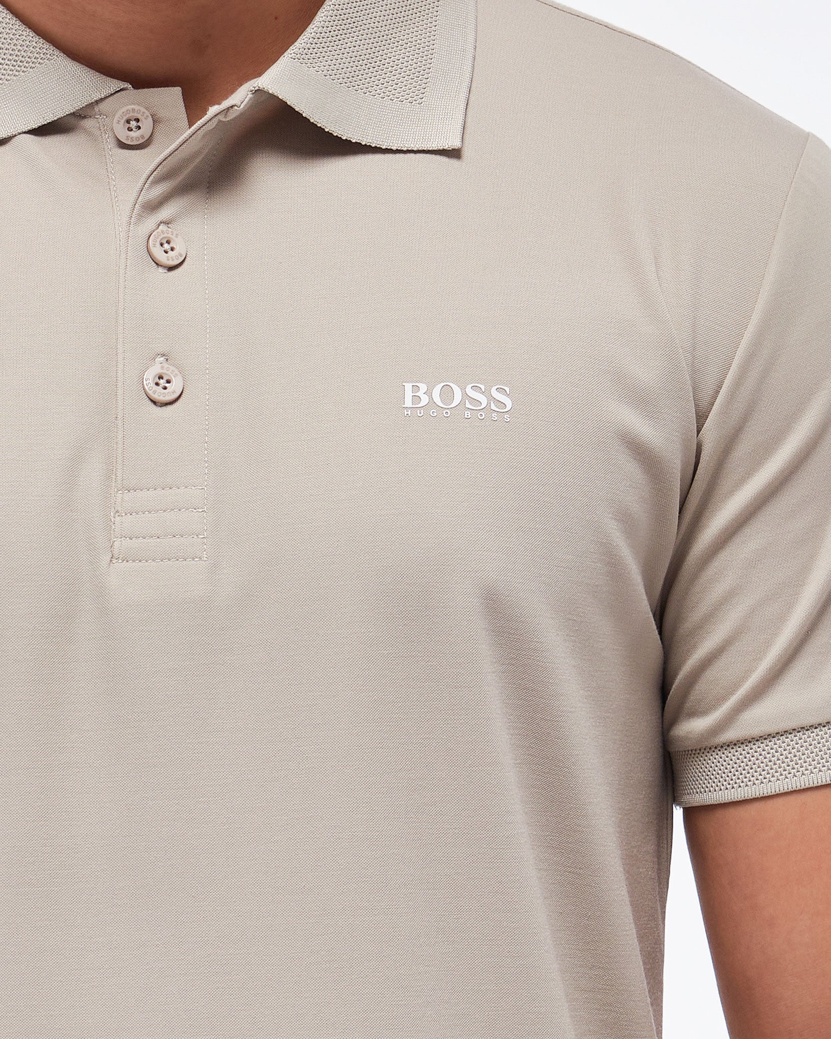 MOI OUTFIT-Boss Logo Printed Men Polo Shirt 22.90