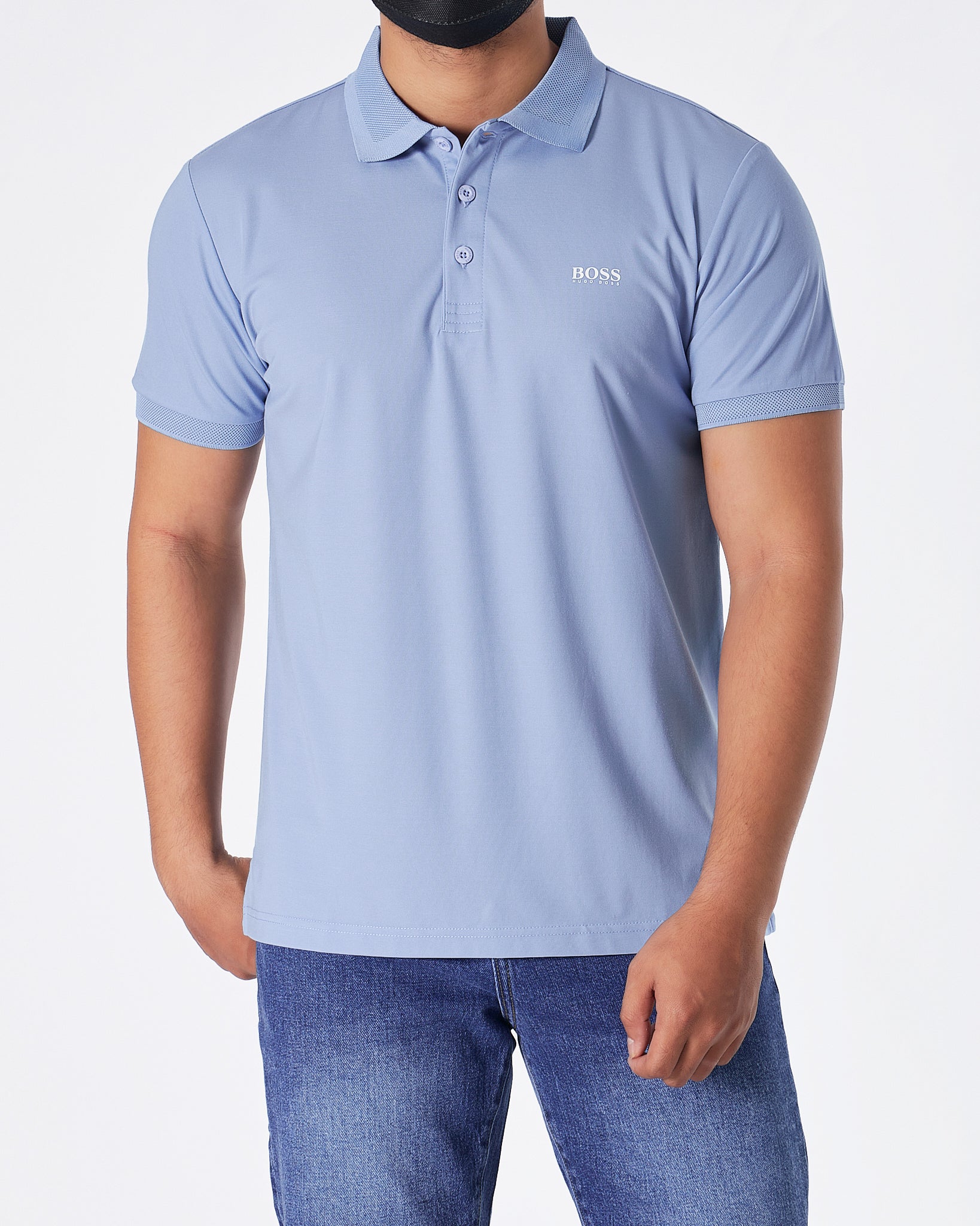 MOI OUTFIT-Boss Men Blue Polo Shirt 22.90