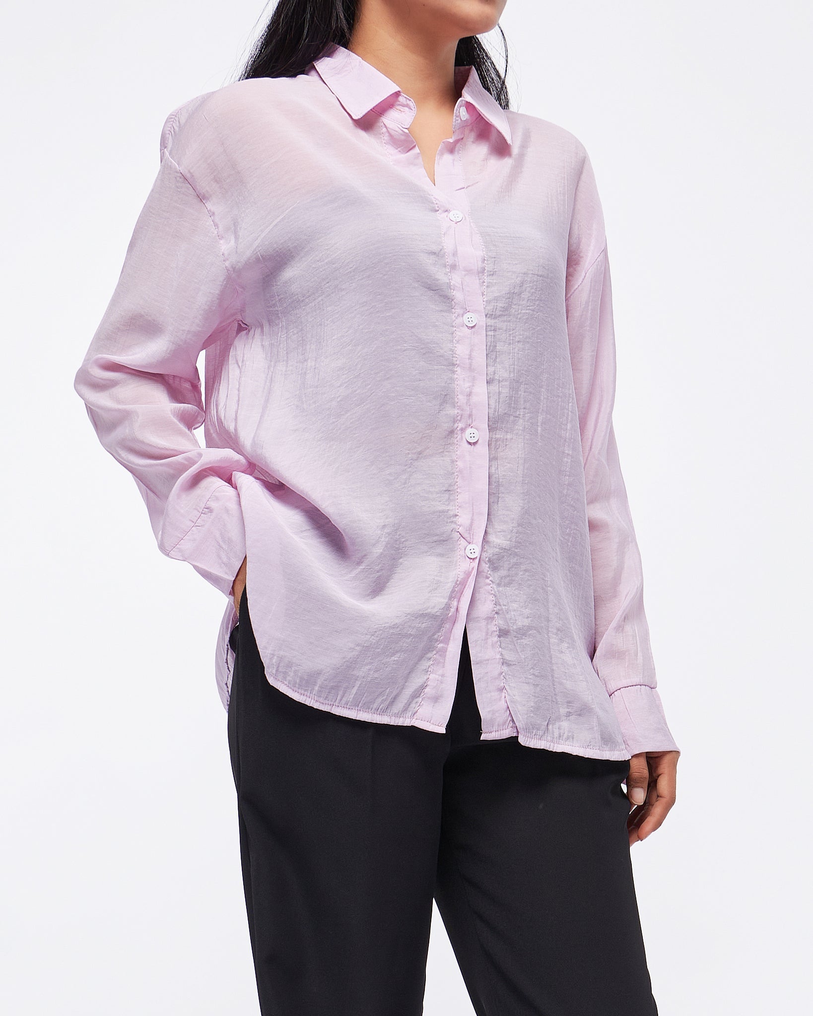 MOI OUTFIT-Candy Color Lady Shirts Long Sleeve 14.90