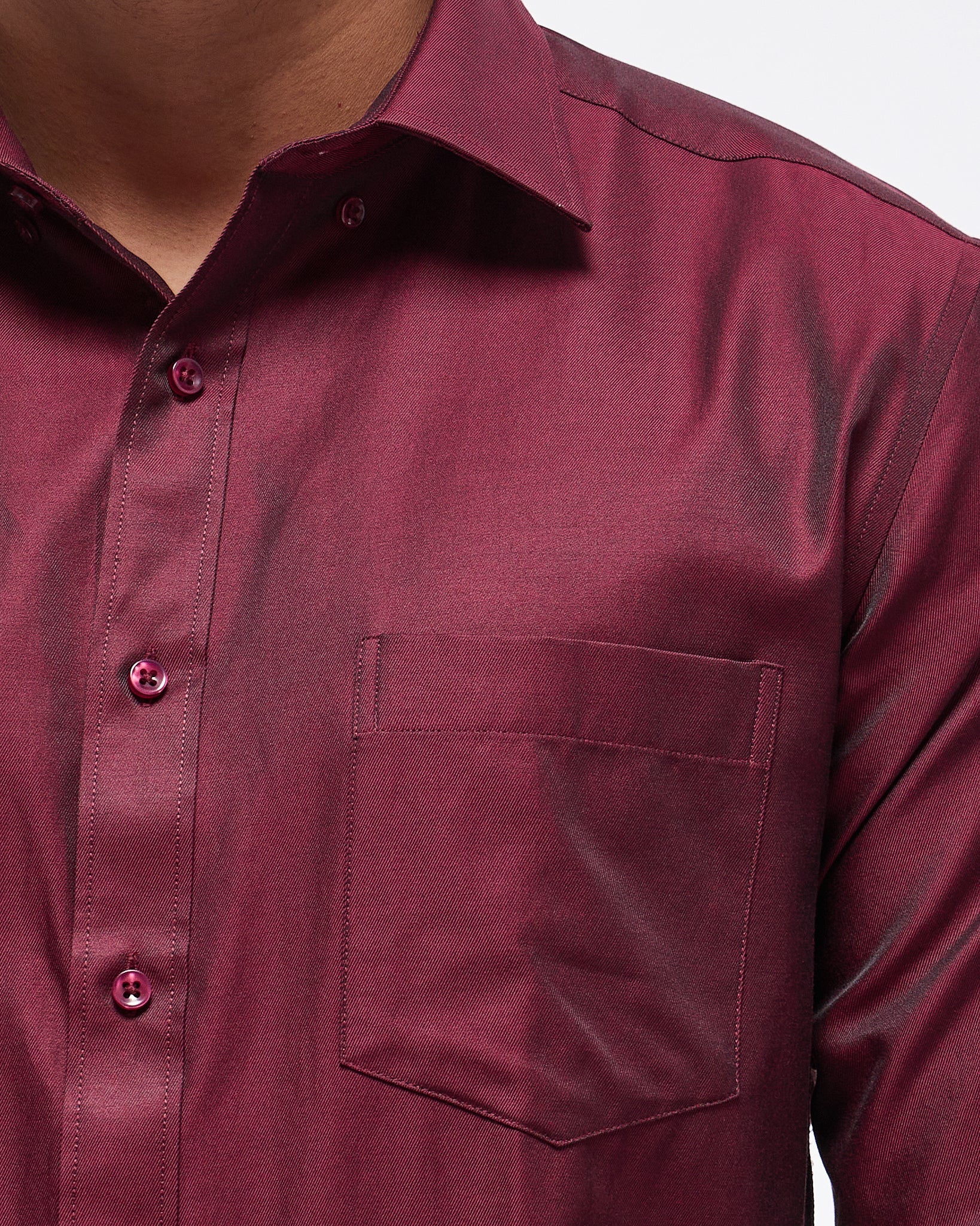MOI OUTFIT-Casual Men Long Sleeve Shirt Regular Fit 20.90