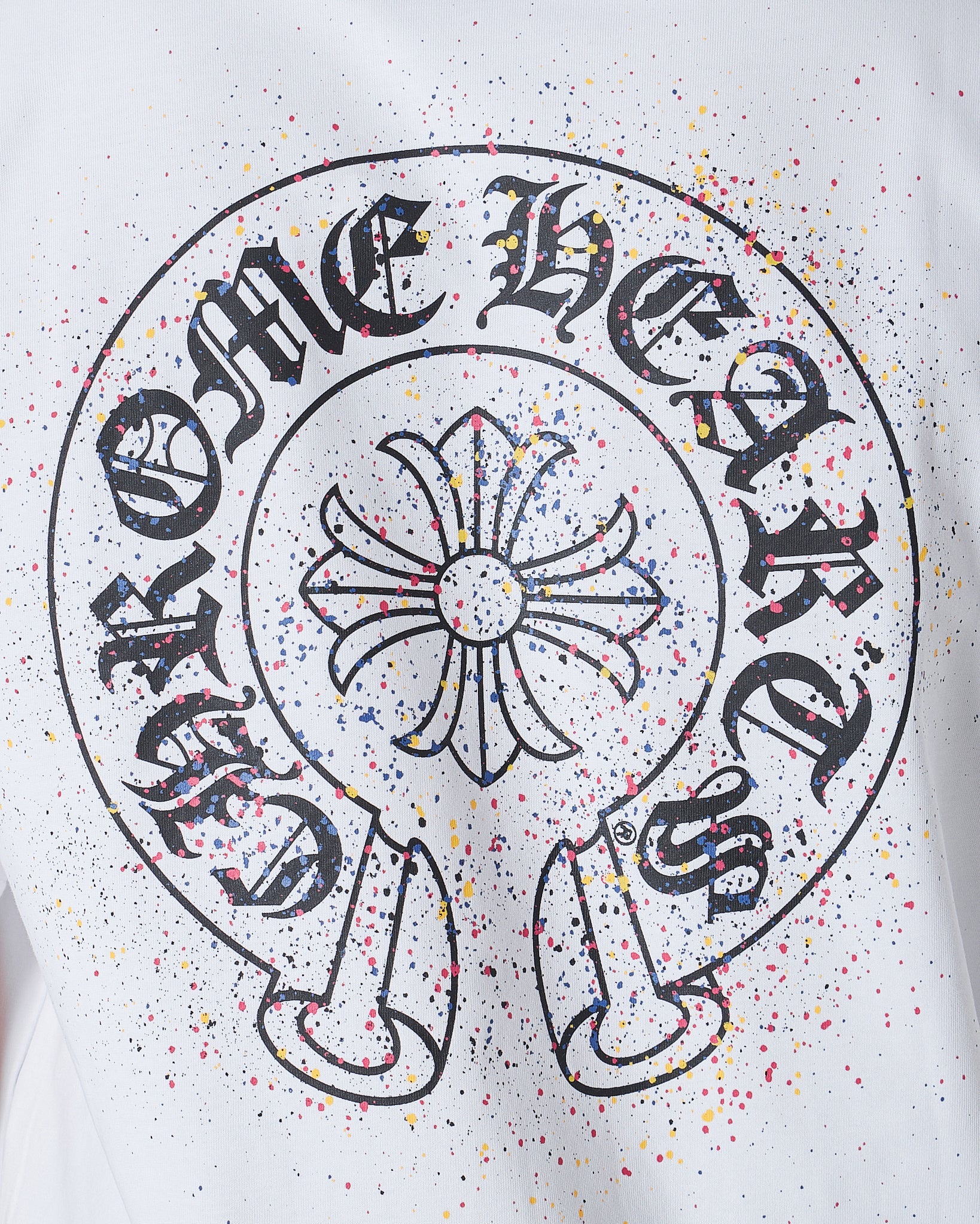 MOI OUTFIT-CH Round Crooss Back Men White T-Shirt 22.90