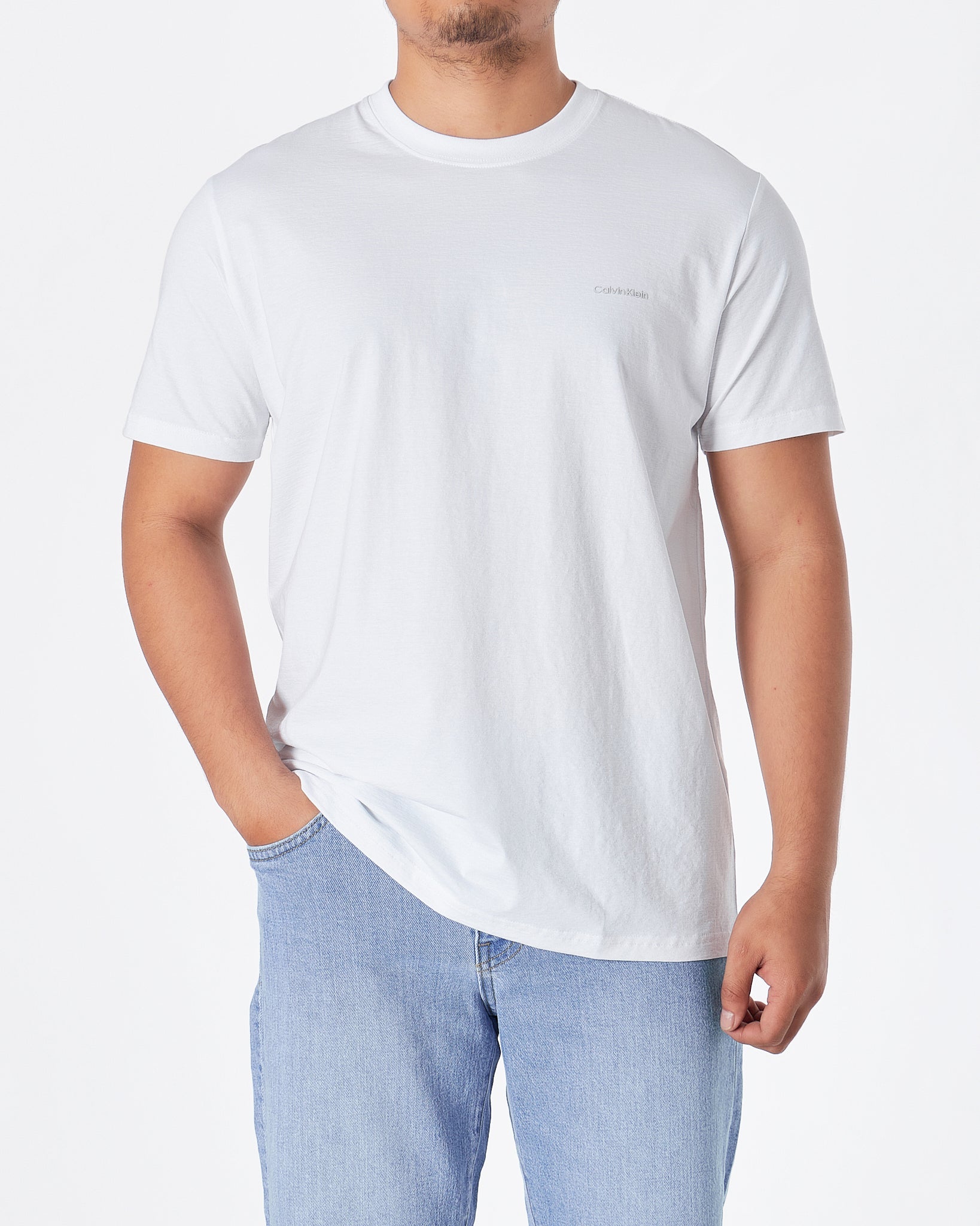 CK Plain Color Men White T Shirt 15.90 MOI OUTFIT