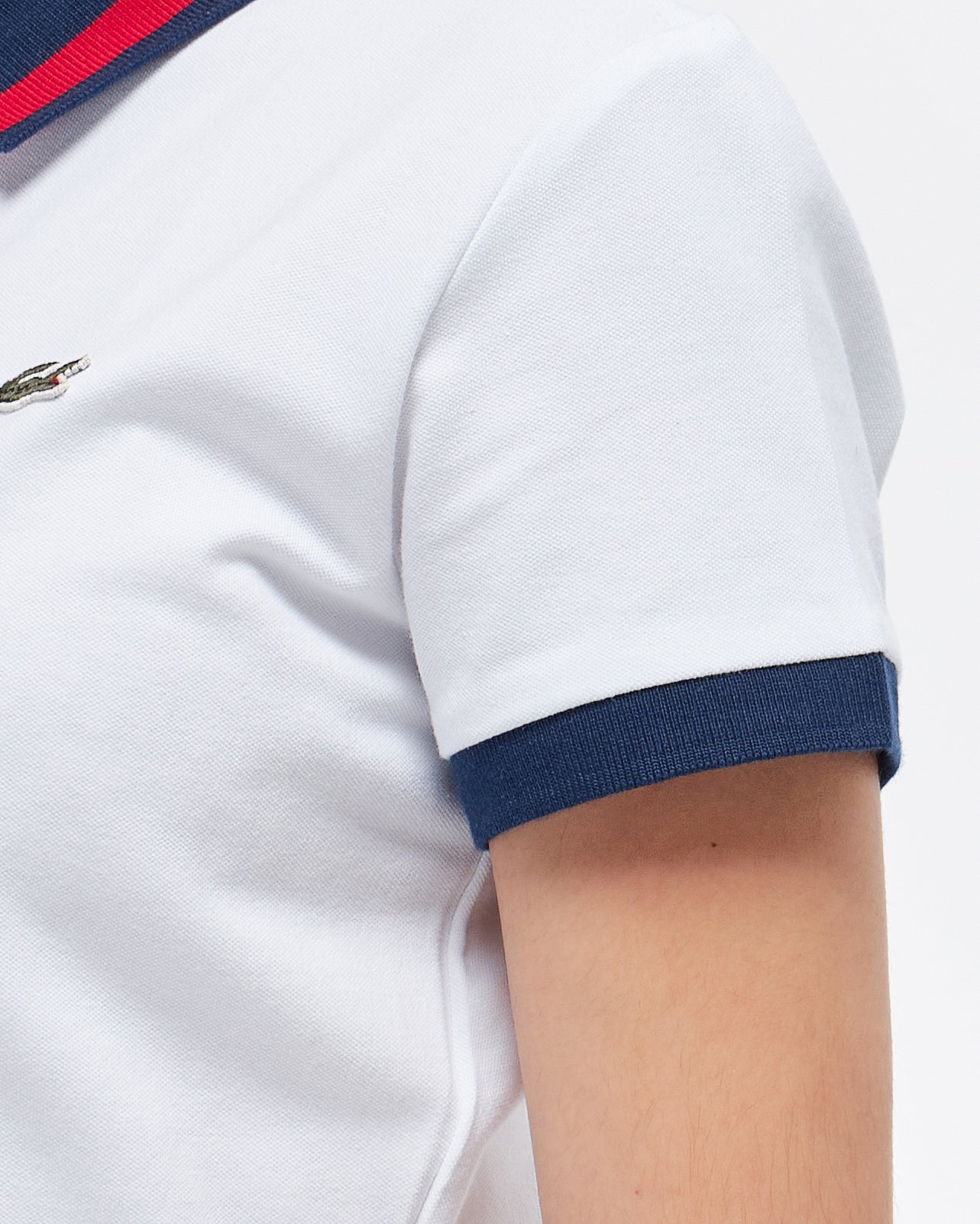 MOI OUTFIT-Contrast Trim Logo Embroidered Lady Polo Dress 22.90