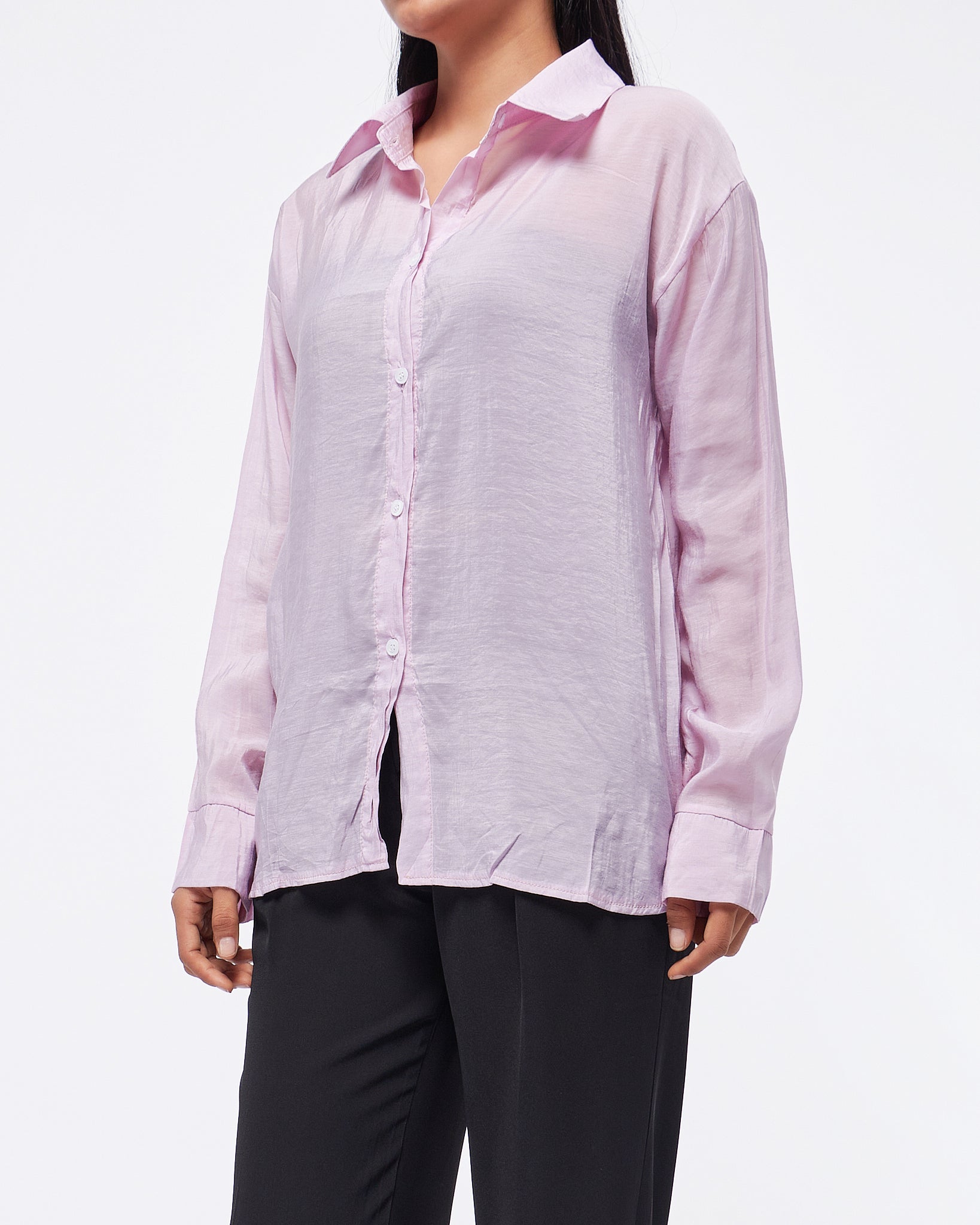 MOI OUTFIT-Cross Back Lady Shirts Long Sleeve 14.90