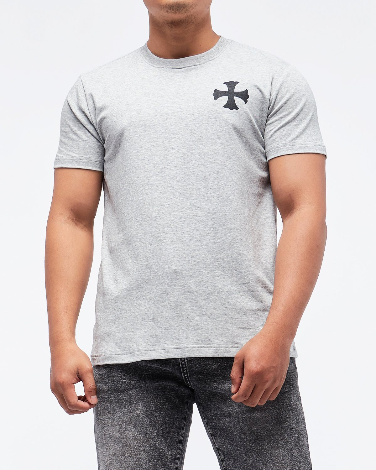 MOI OUTFIT-Cross Back Printed Men T-Shirt 15.90