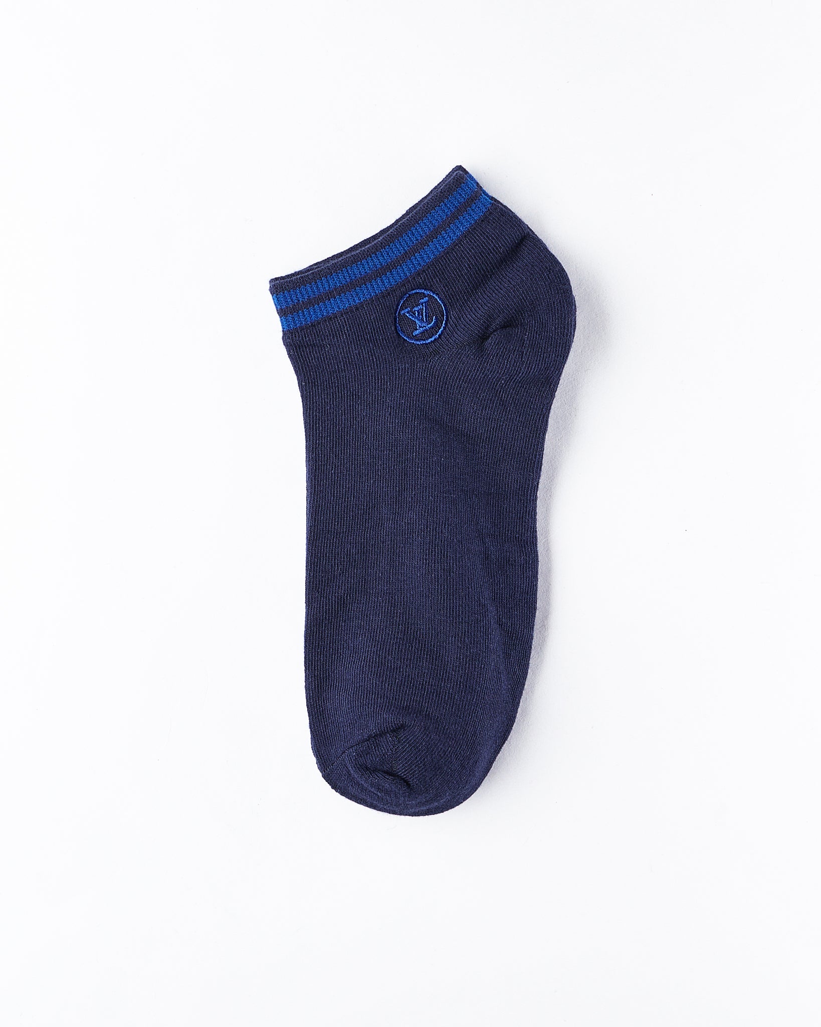 MOI OUTFIT-Cuff Stripes Logo Printed 5 Pairs Quarter Socks 14.50