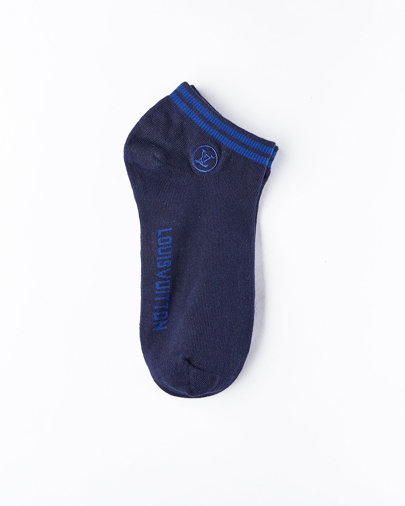 MOI OUTFIT-Cuff Stripes Logo Printed 5 Pairs Quarter Socks 14.50