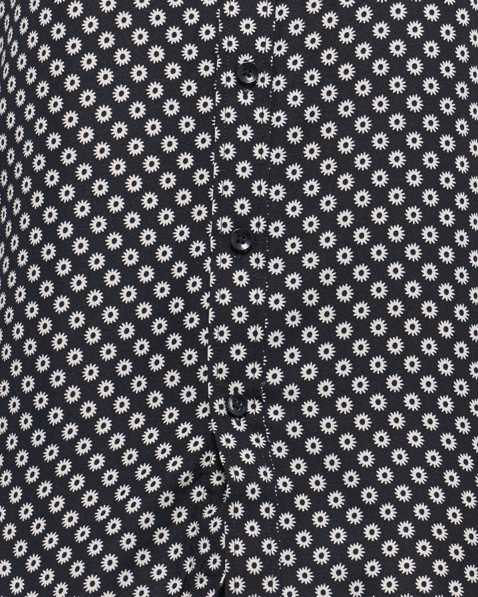 MOI OUTFIT-Dots Over Printed Men Long Sleeve Shirt 22.90