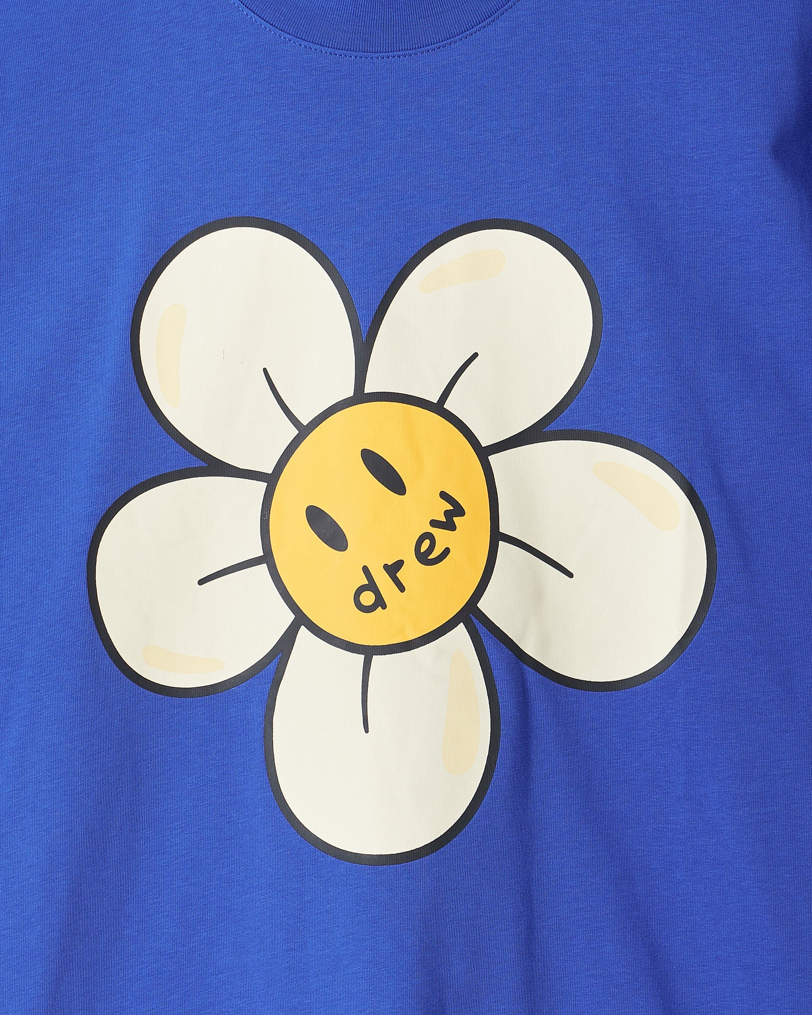 MOI OUTFIT-DRE Flower Smiling Unisex Blue T-Shirt 19.90