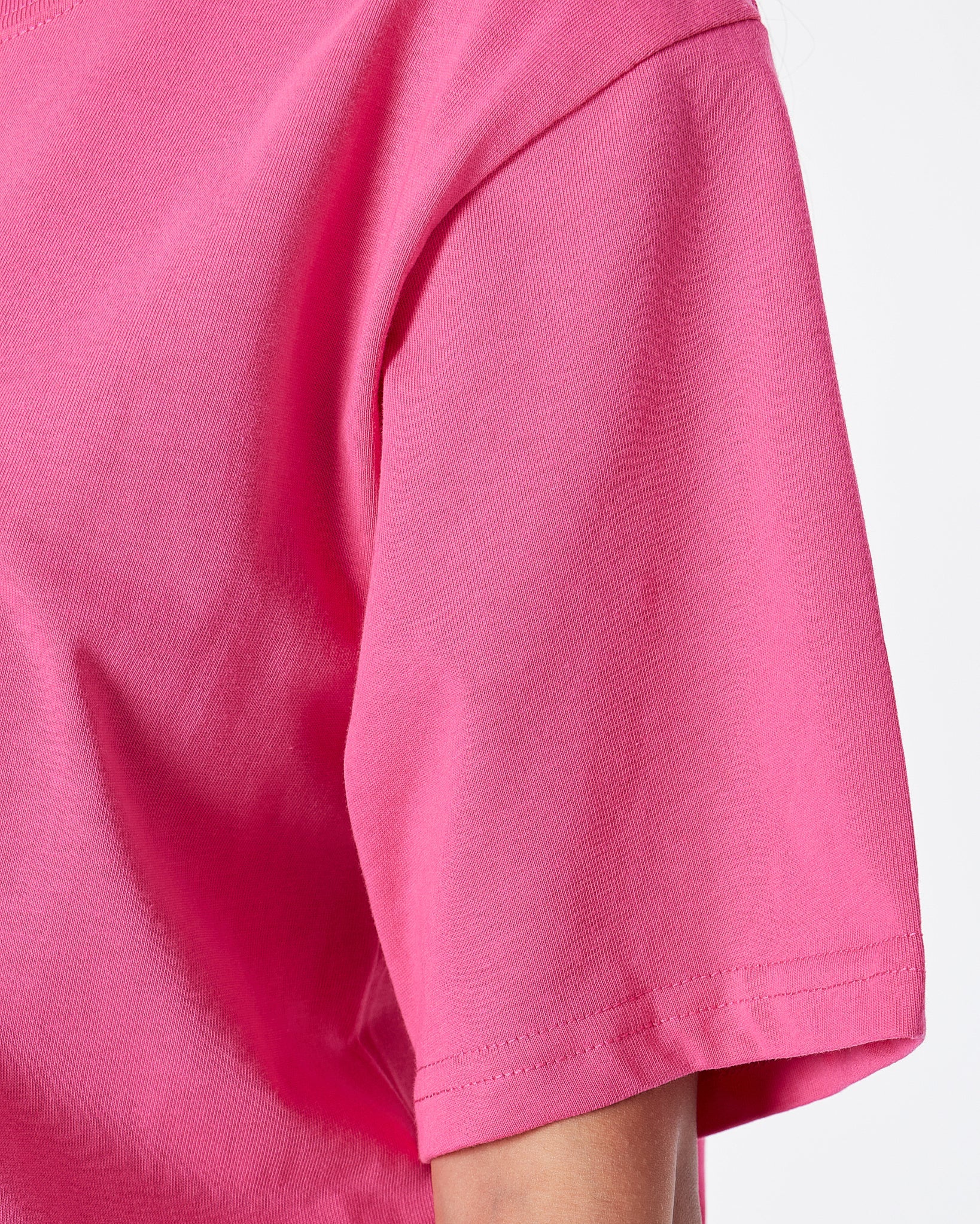 MOI OUTFIT-DRE Smiling Face Unisex Pink T-Shirt 18.90