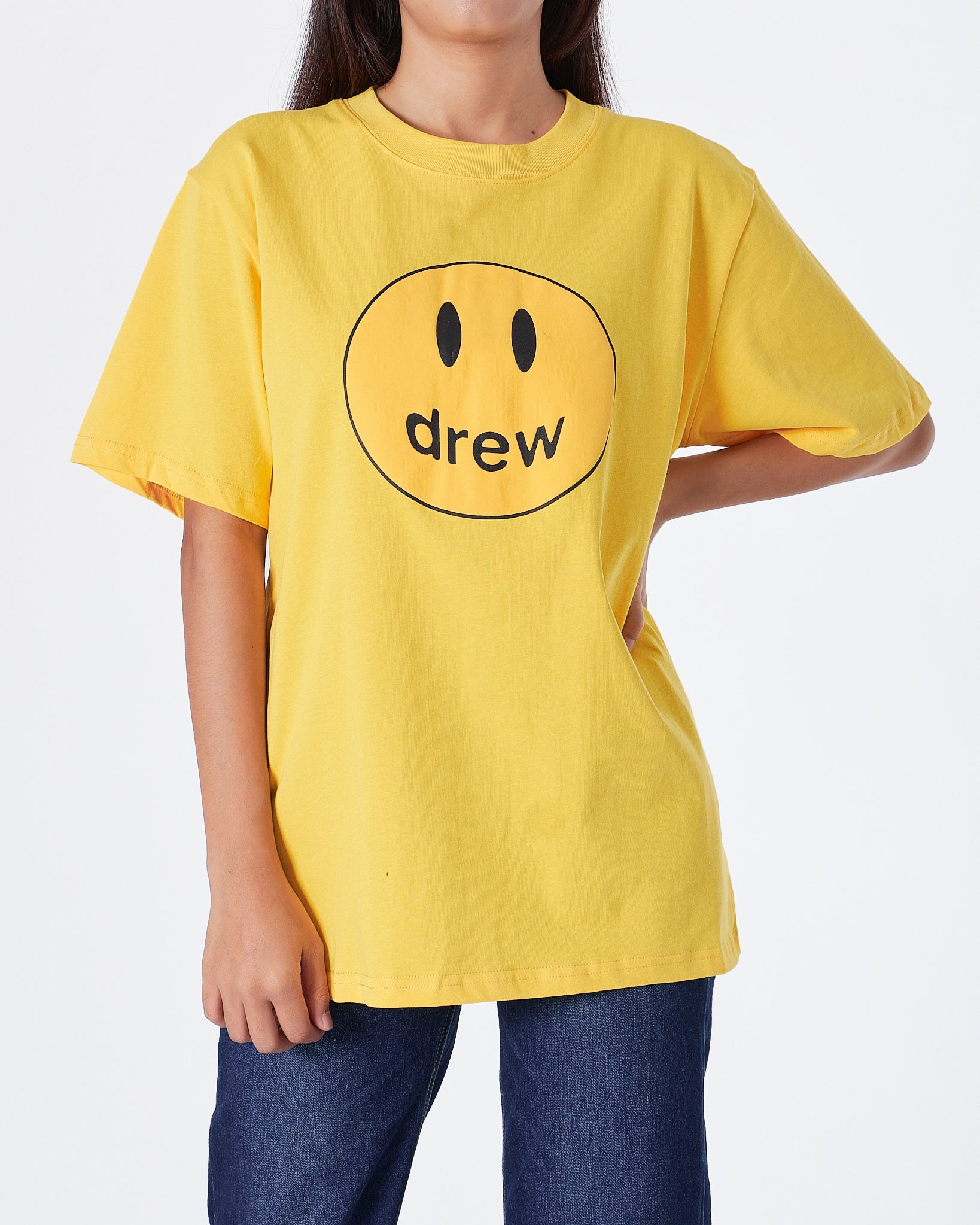 MOI OUTFIT-DRE Smiling Face Unisex Yellow T-Shirt 18.90