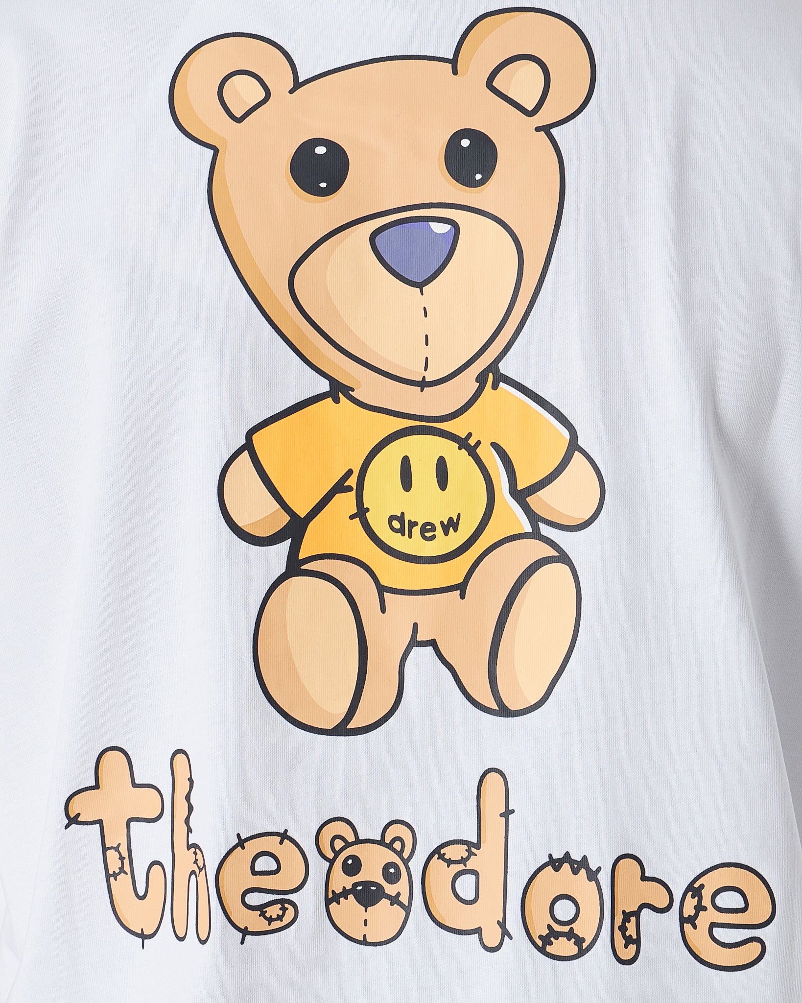 MOI OUTFIT-DRE Teddy Bear Back Unisex White T-Shirt 19.90